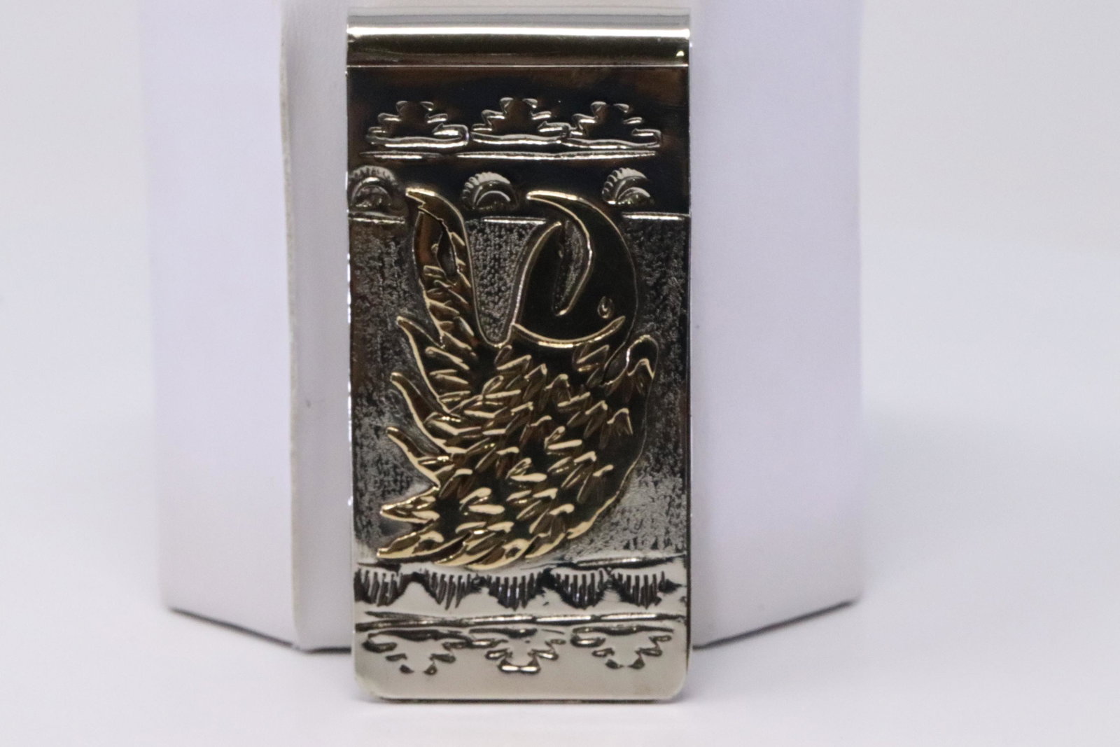 Native American Navajo Handmade Sterling Silver Money: This is a Native American Navajo Handmade Sterling Silver Money Clip By G.J.