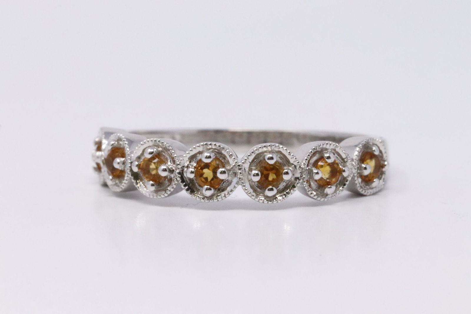 14Kt white Gold Citrine Ring. (1 of 4)