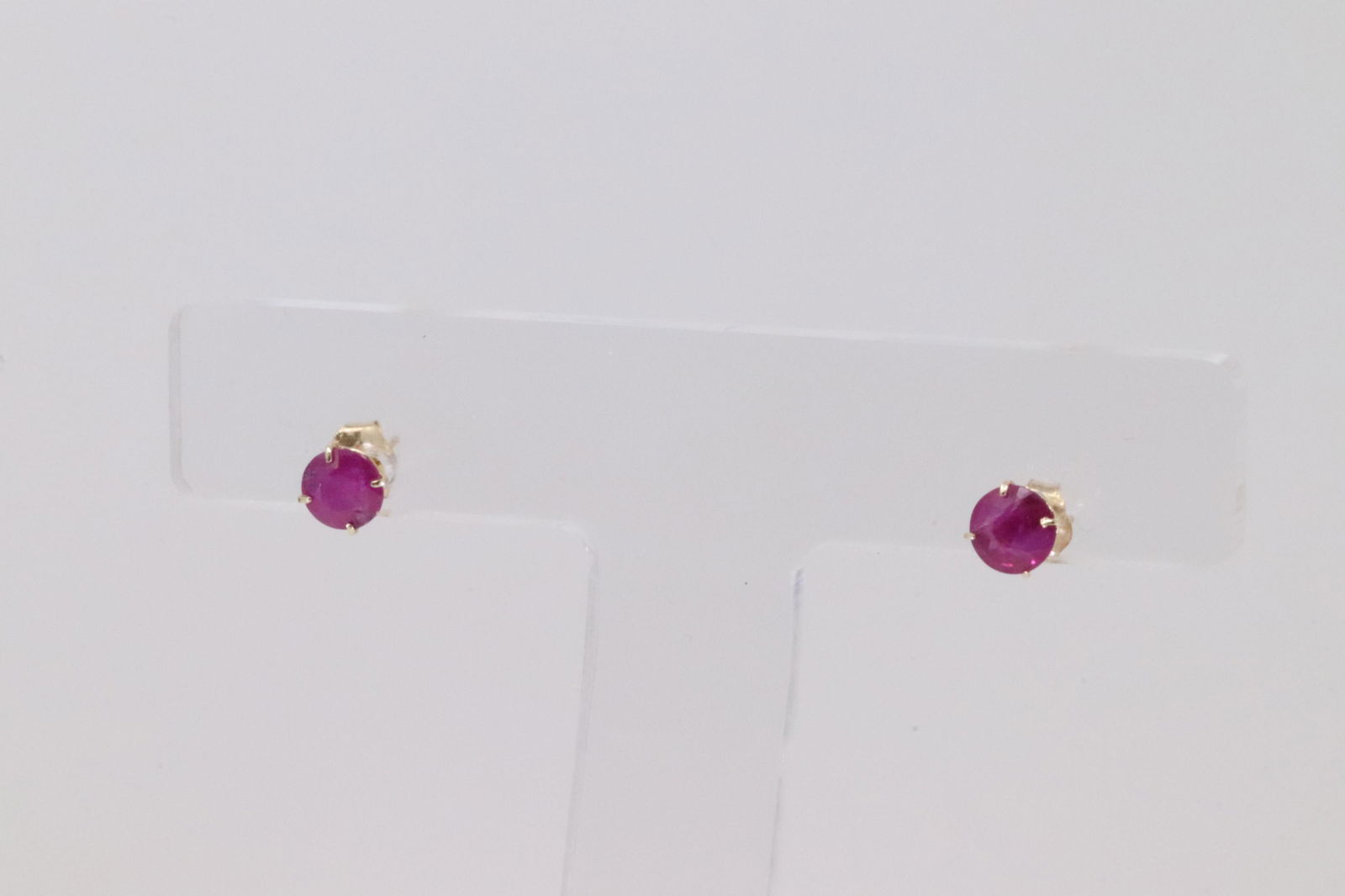 Yellow Gold Ruby Stud Earrings (1 of 4)