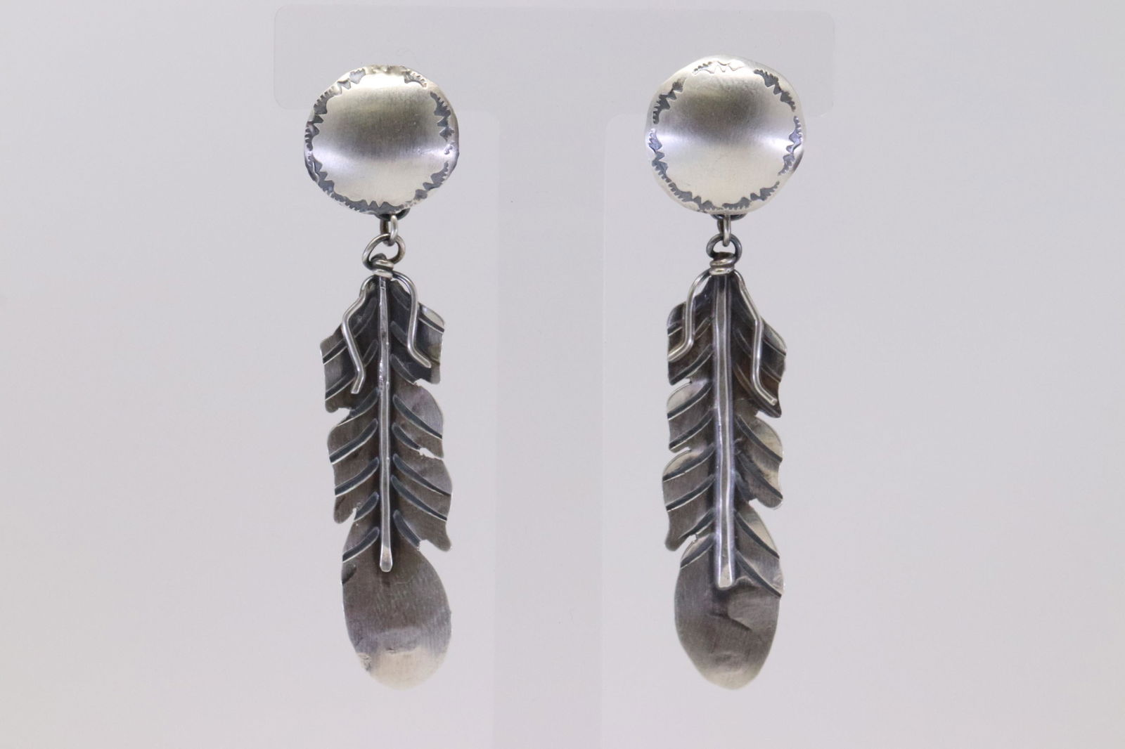 Native American Navajo Handmade Sterling Silver Feather (1 of 4)