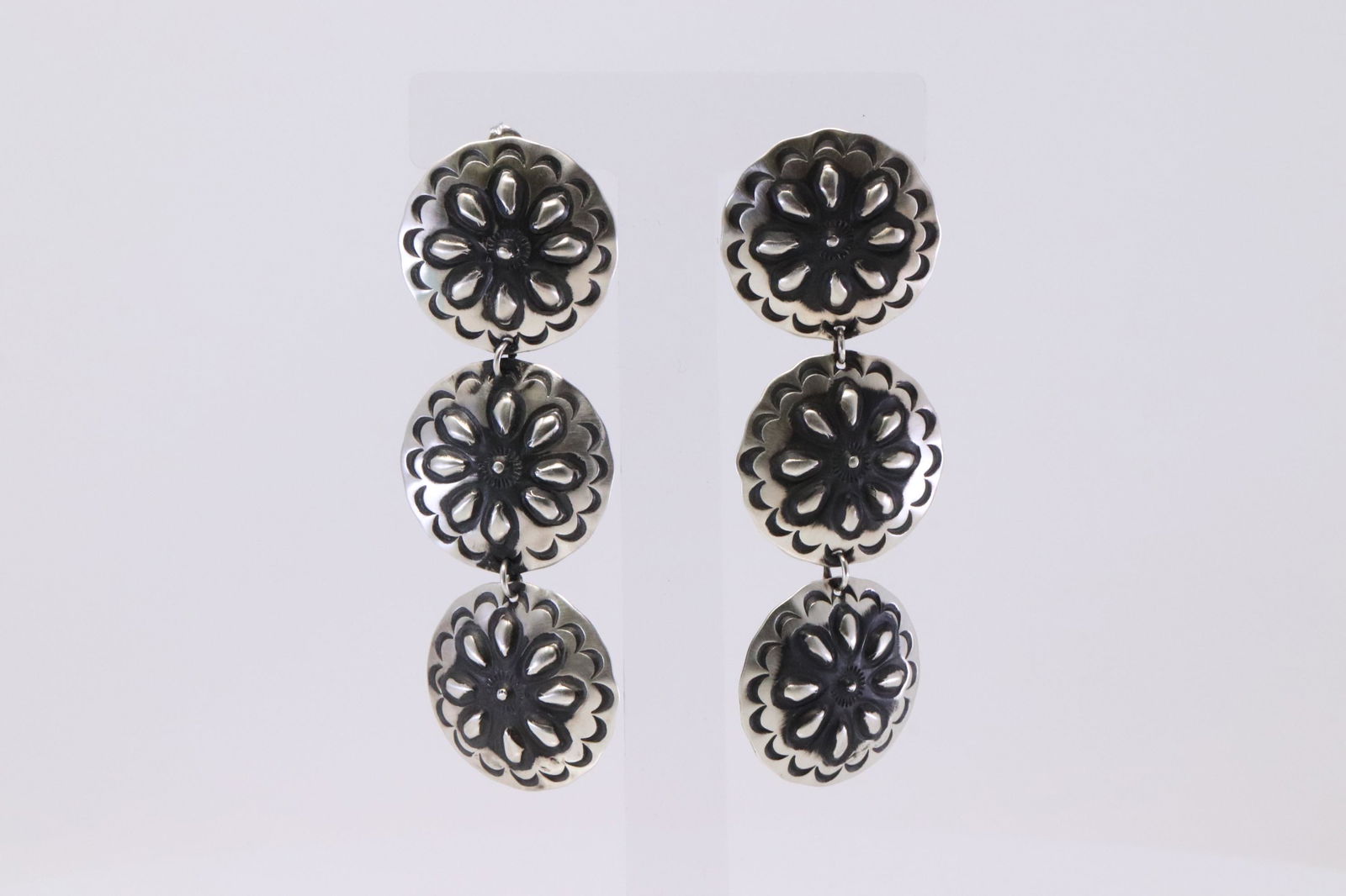 Native American Navajo Handmade Sterling Silver Flower (1 of 4)