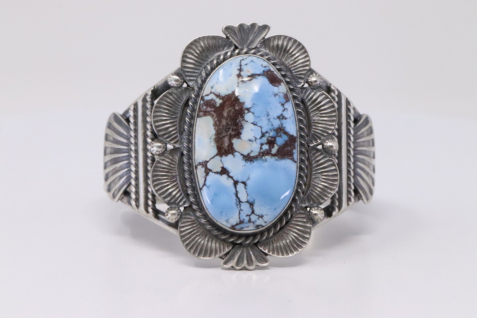 Native America Navajo Handmade Sterling Silver Golden: This is a Native America Navajo Handmade Sterling Silver Golden Hills Turquoise Bracelet By Mary Ann Spencer.