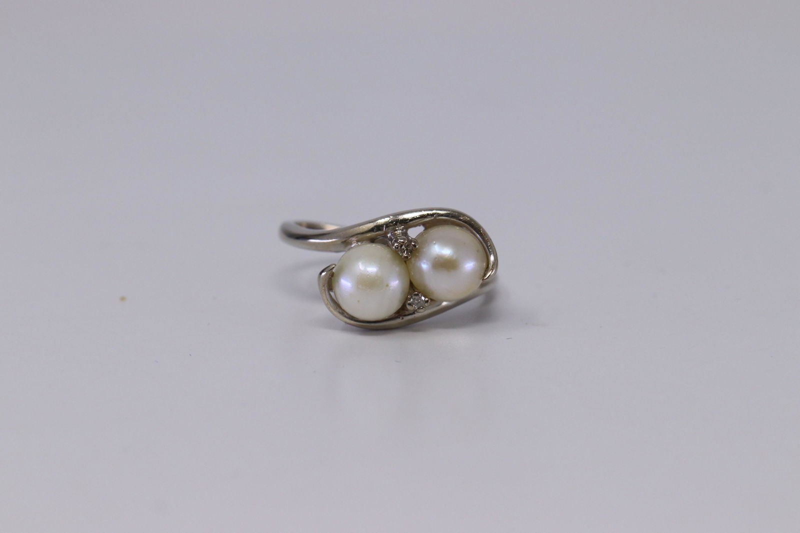 14kt Pearls & Diamond Ring (1 of 4)