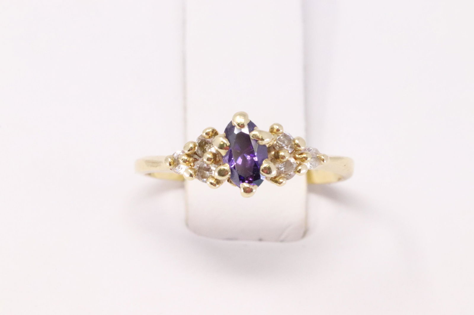 14KT Diamond/Amethyst Ring (1 of 4)