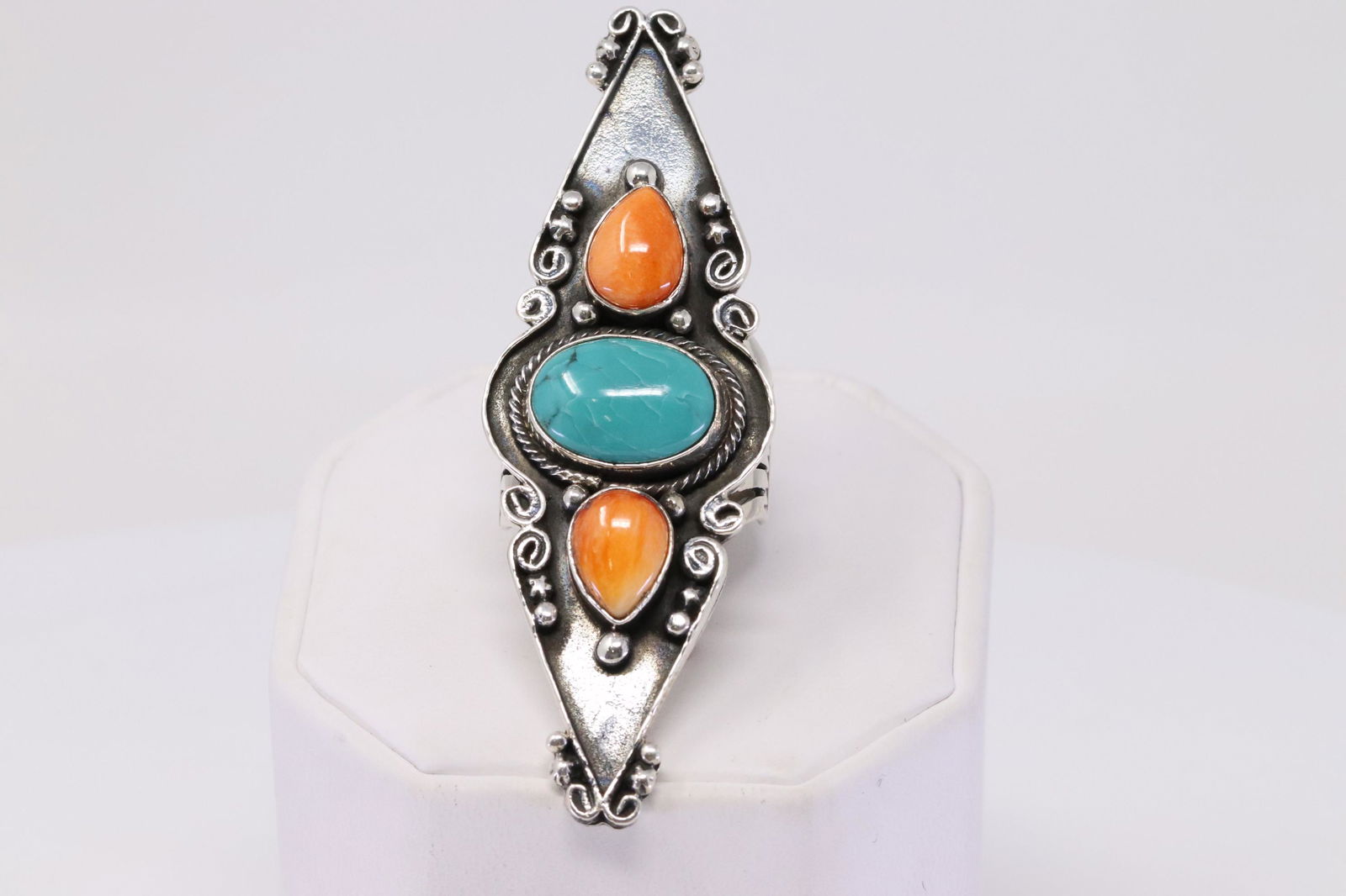 Native America Handmade Navajo Sterling Silver Spyni (1 of 4)