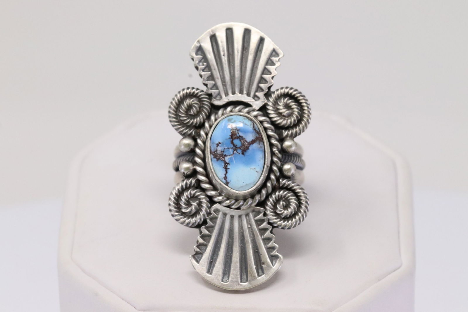 Native American Navajo Handmade Sterling Silver Golden (1 of 4)
