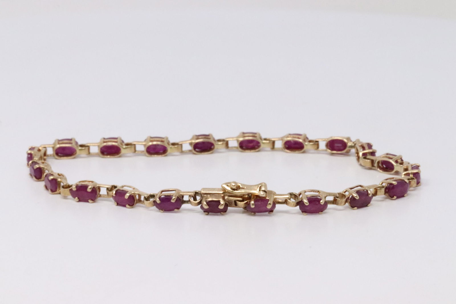 14Kt Rose Gold Ruby Bracelet. (1 of 6)