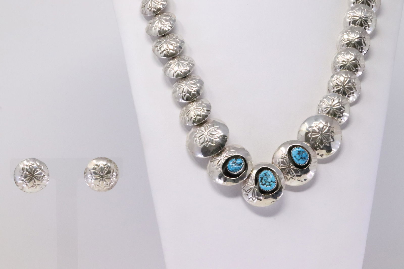 Native America Handmade Navajo Sterling Silver Double (1 of 4)