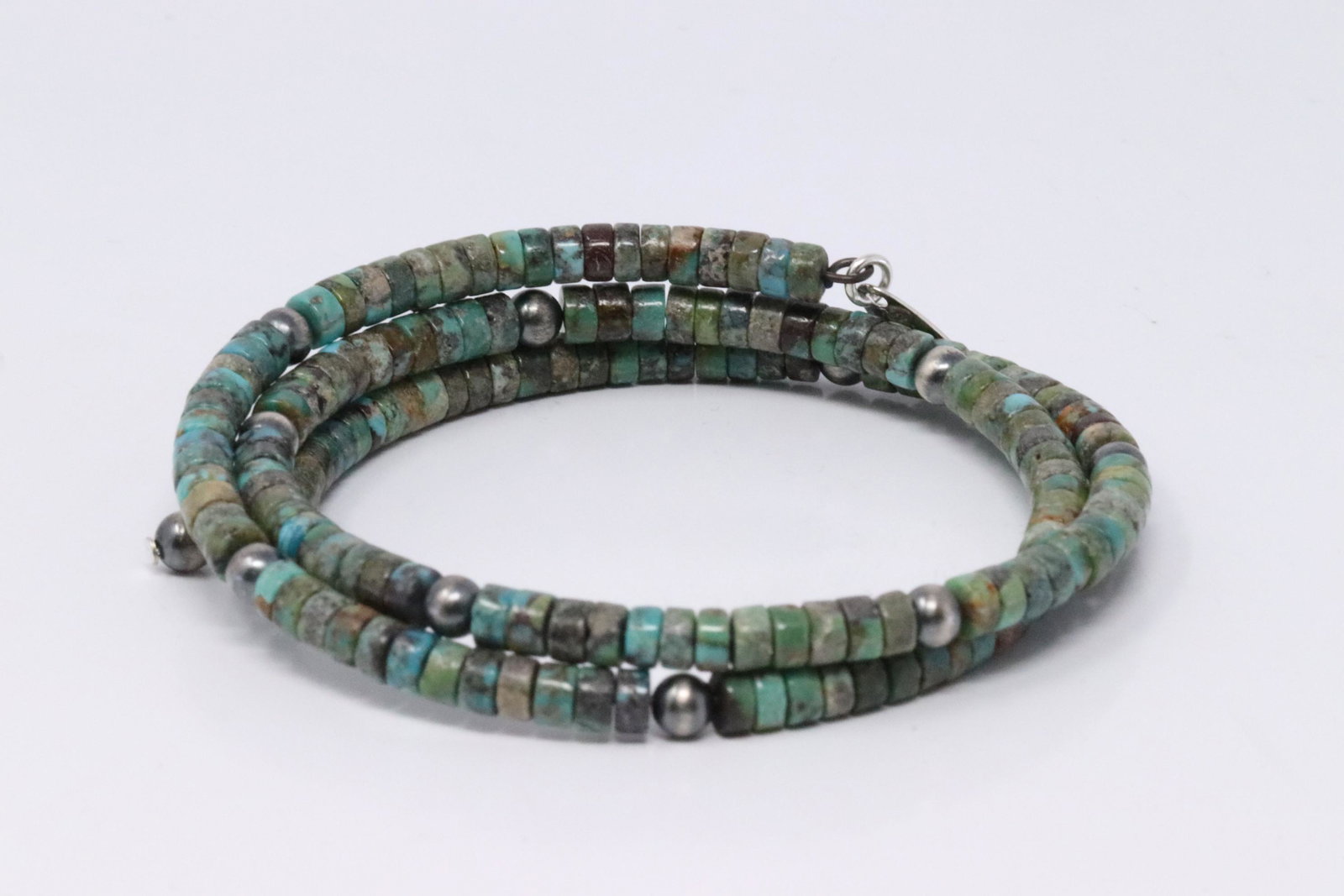 Native America Navajo Handmade Sterling Silver Stretch: This is a Native America Navajo Handmade Sterling Silver Stretch Turquoise Bracelet.