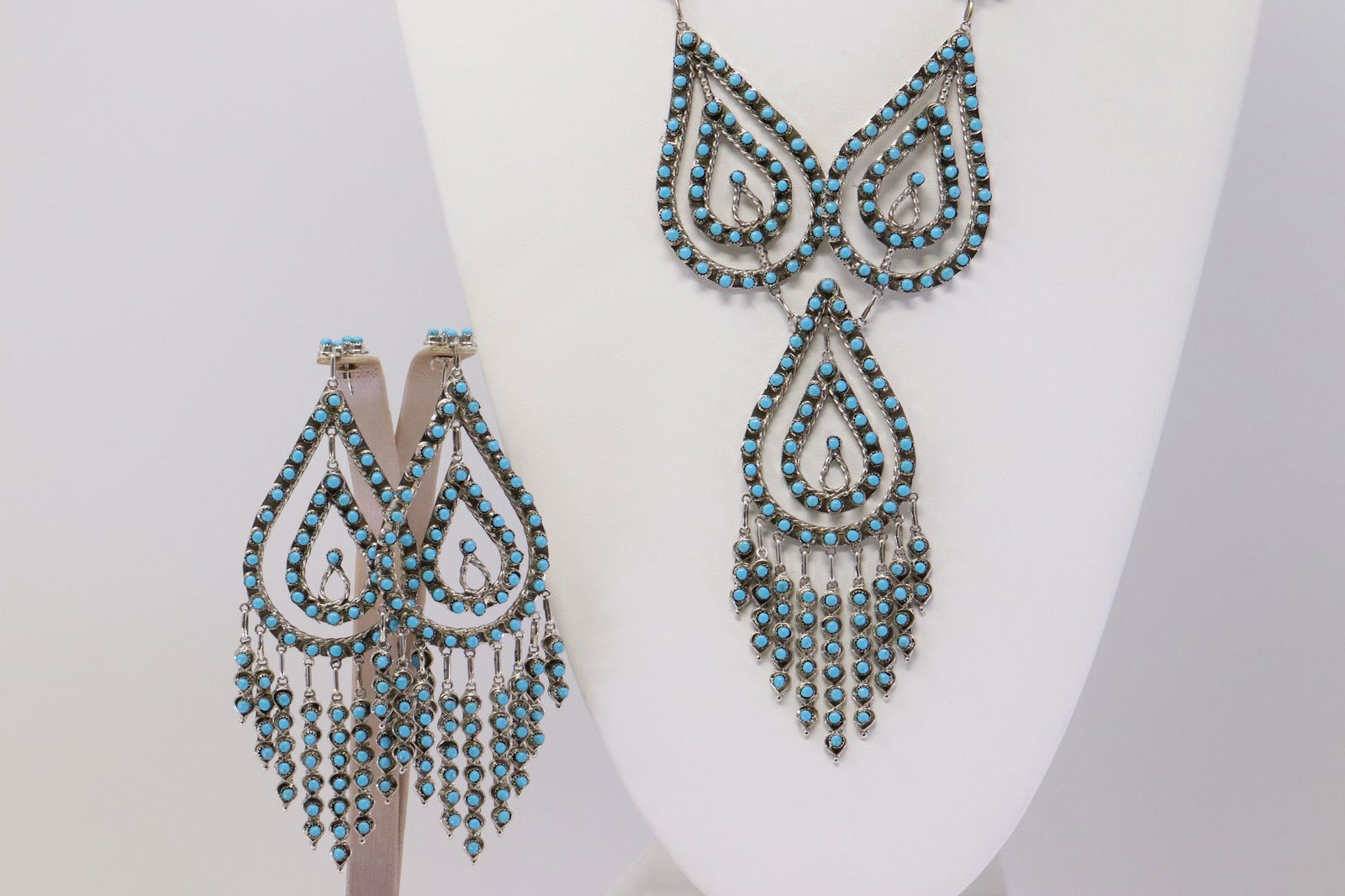 Native America Handmade Zuni Sterling Silver Turquoise (1 of 8)