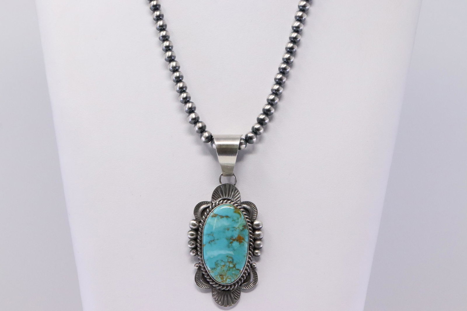 Native American Navajo Handmade Sterling Silver Kingman (1 of 4)