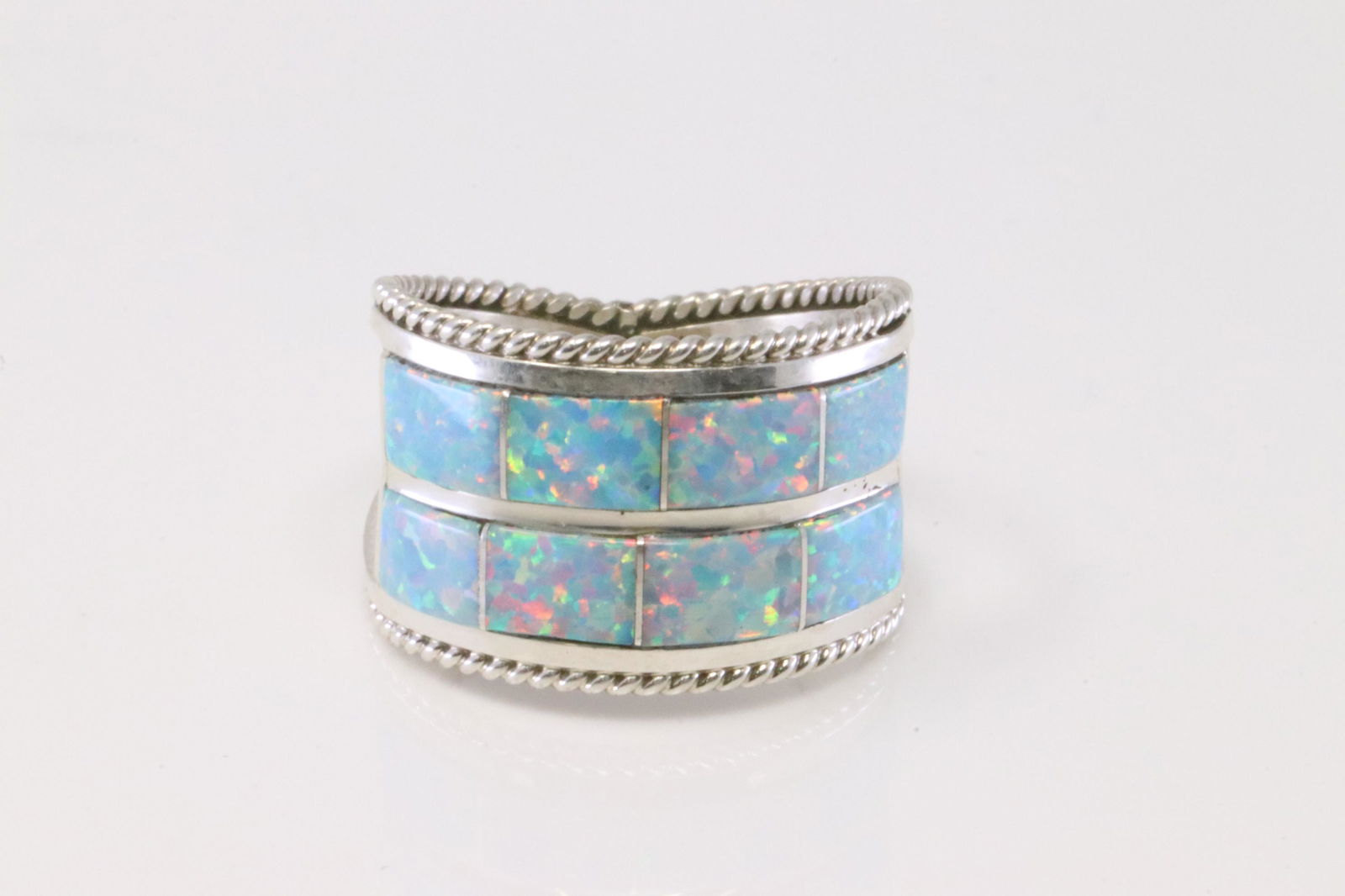 Native America Handmade Navajo Sterling Silver Opal (1 of 4)