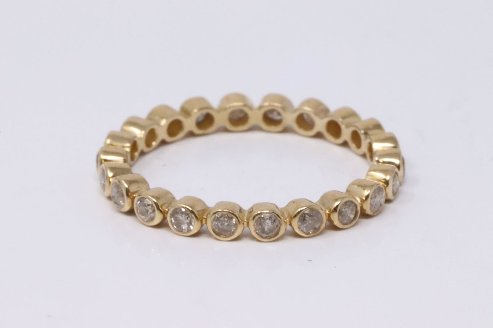 18Kt Yellow Gold Eternity Diamond Ring. (1 of 4)