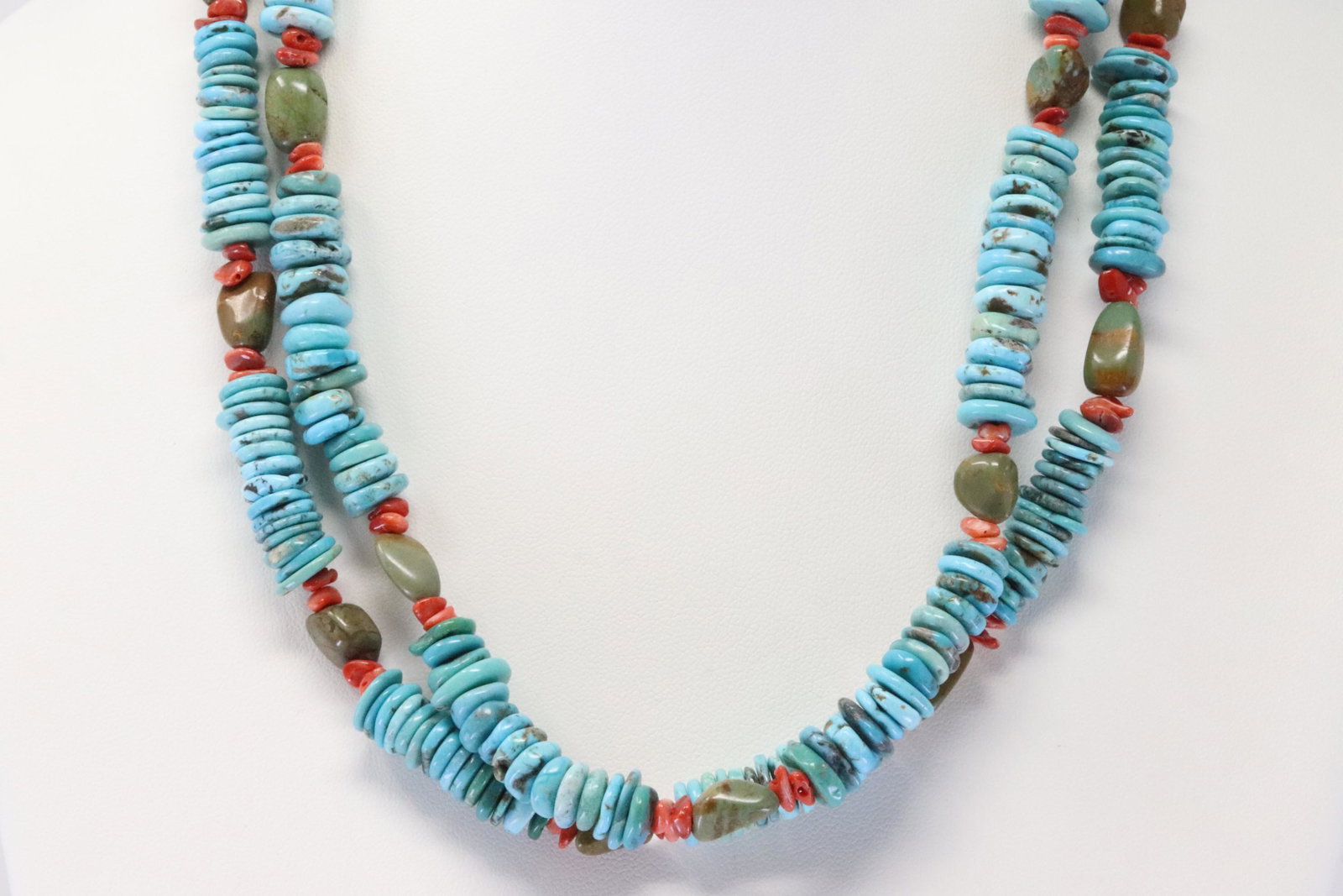 Native America Navajo Handmade Sterling Silver 2 Strand (1 of 4)