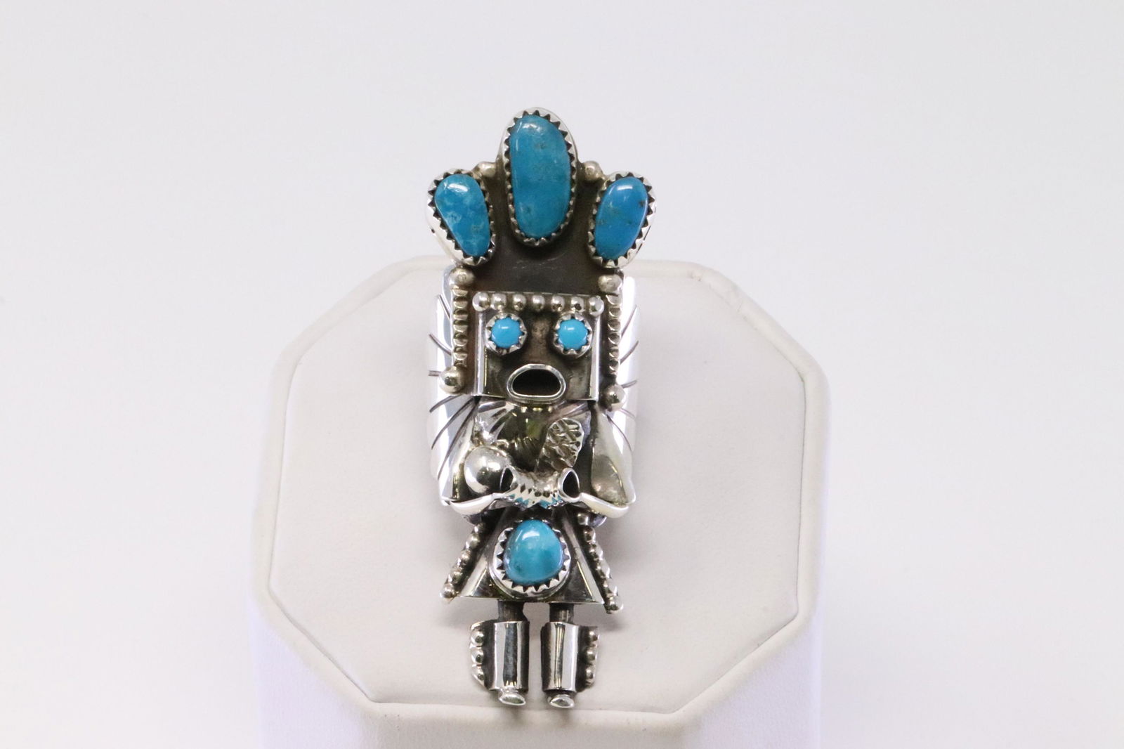 Native American Handmade Sterling Silver Navajo Kachina (1 of 4)