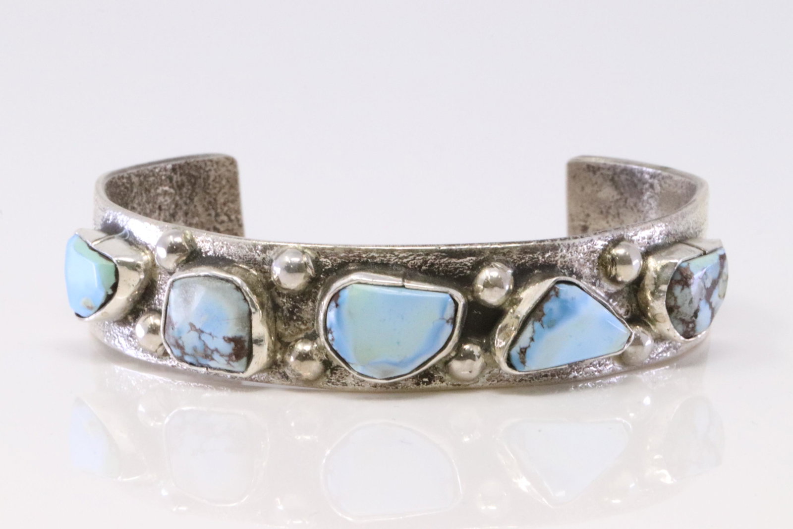 Native American Navajo Handmade Sterling Silver Golden: This is a Native American Navajo Handmade Sterling Silver Golden Hills Turquoise Braelet By Jude Candelaria.