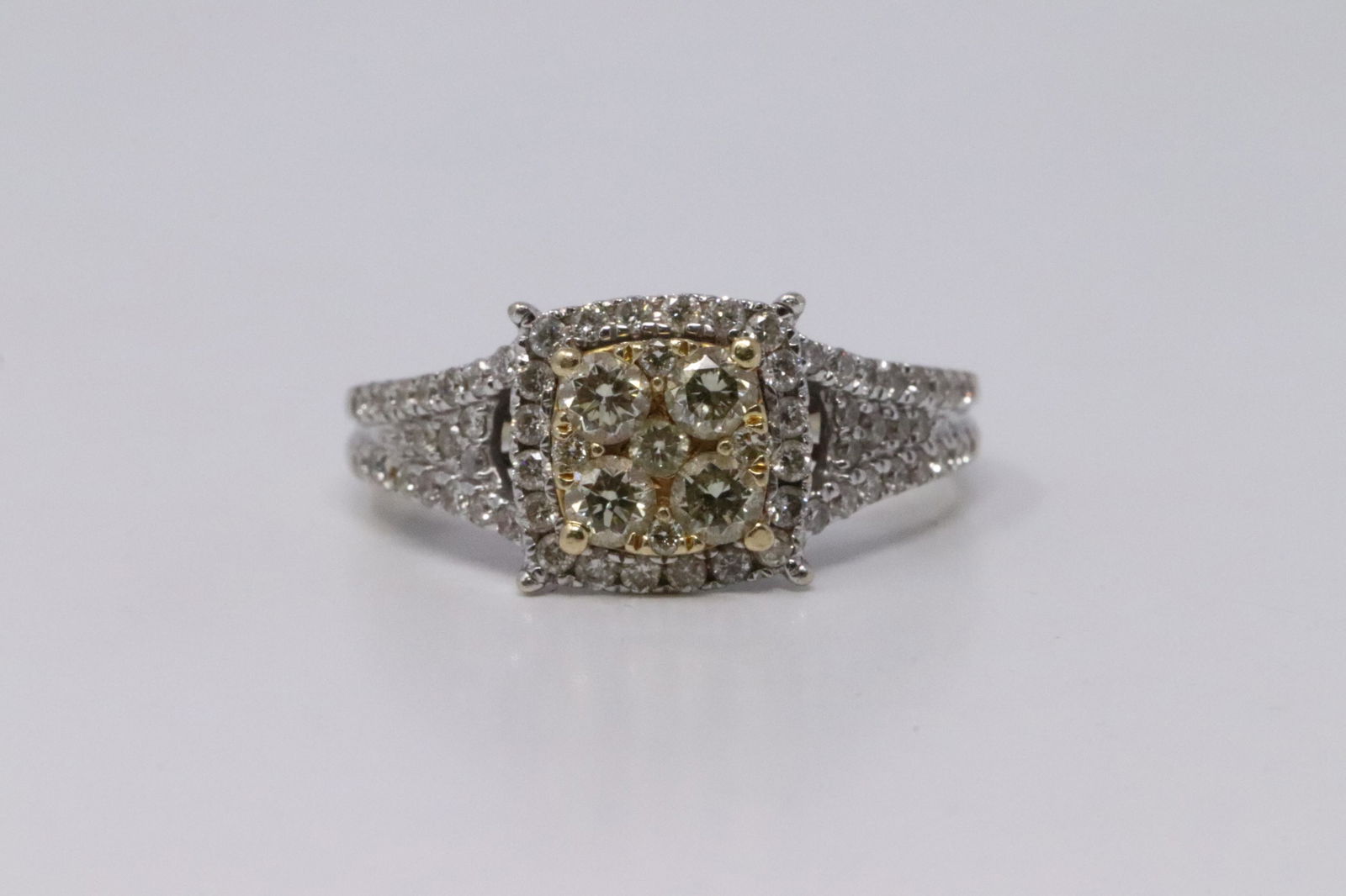 14KT White Gold Diamond Ring. (1 of 3)