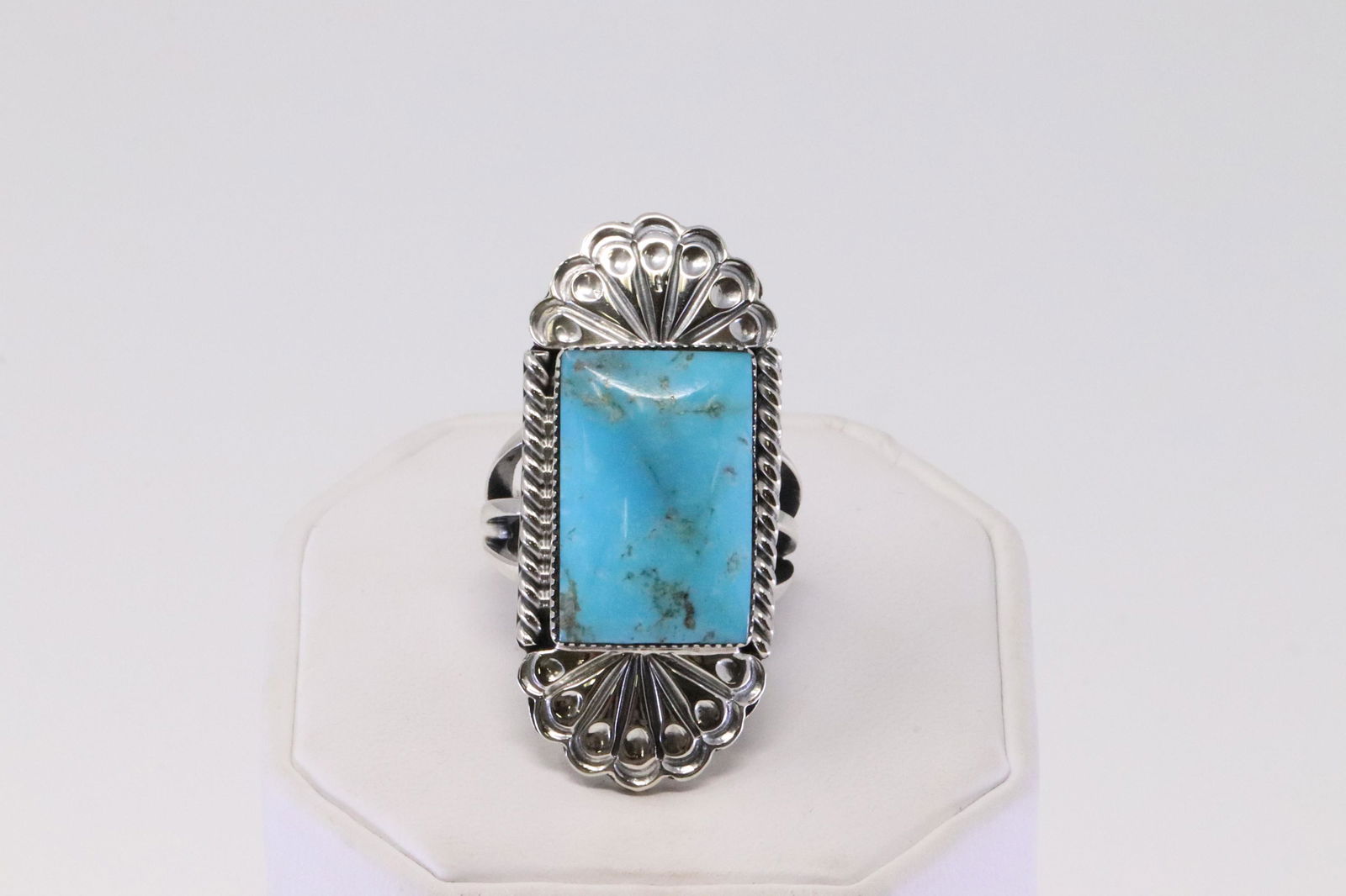 Native America Navajo Handmade Sterling Turquoise Ring (1 of 4)