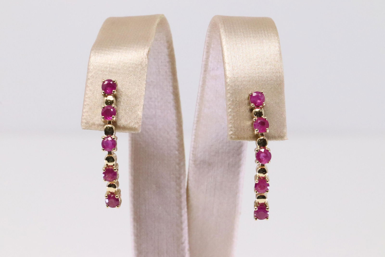 Yellow Gold Ruby Earring's. (1 of 4)