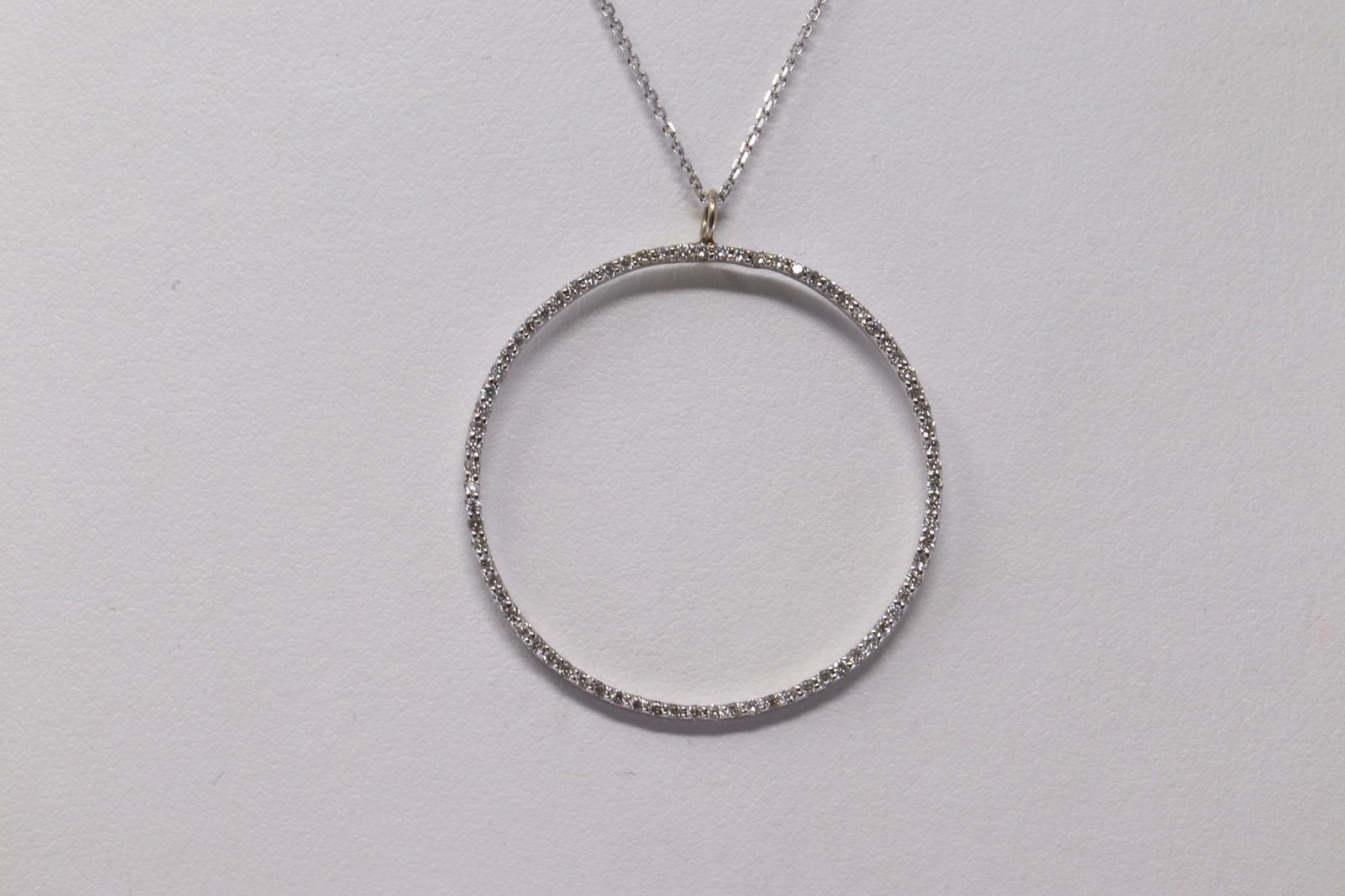 18KT White Gold Diamond Necklace. (1 of 4)