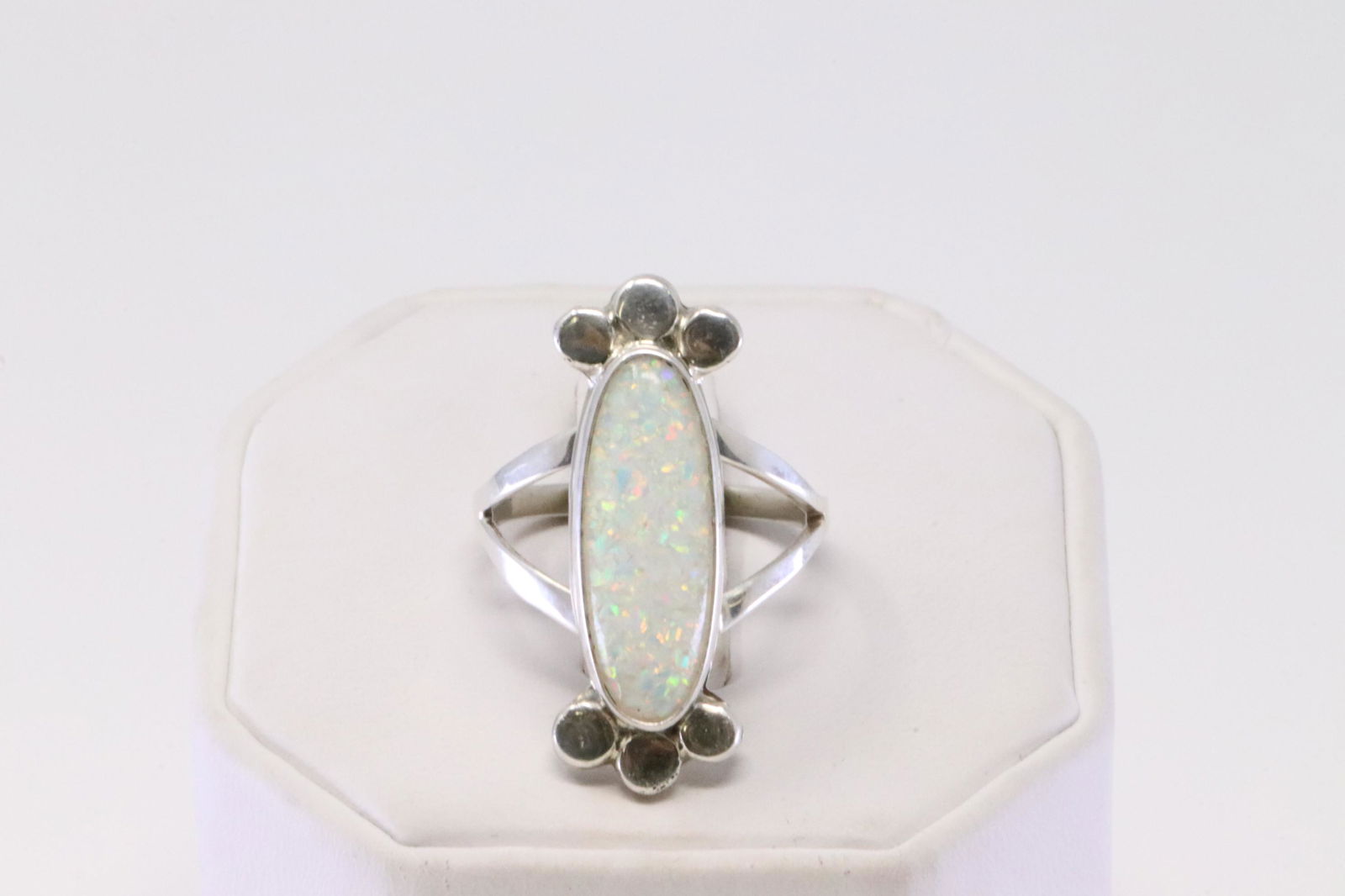 Native American Handmade Sterling Silver Navajo Opal (1 of 4)