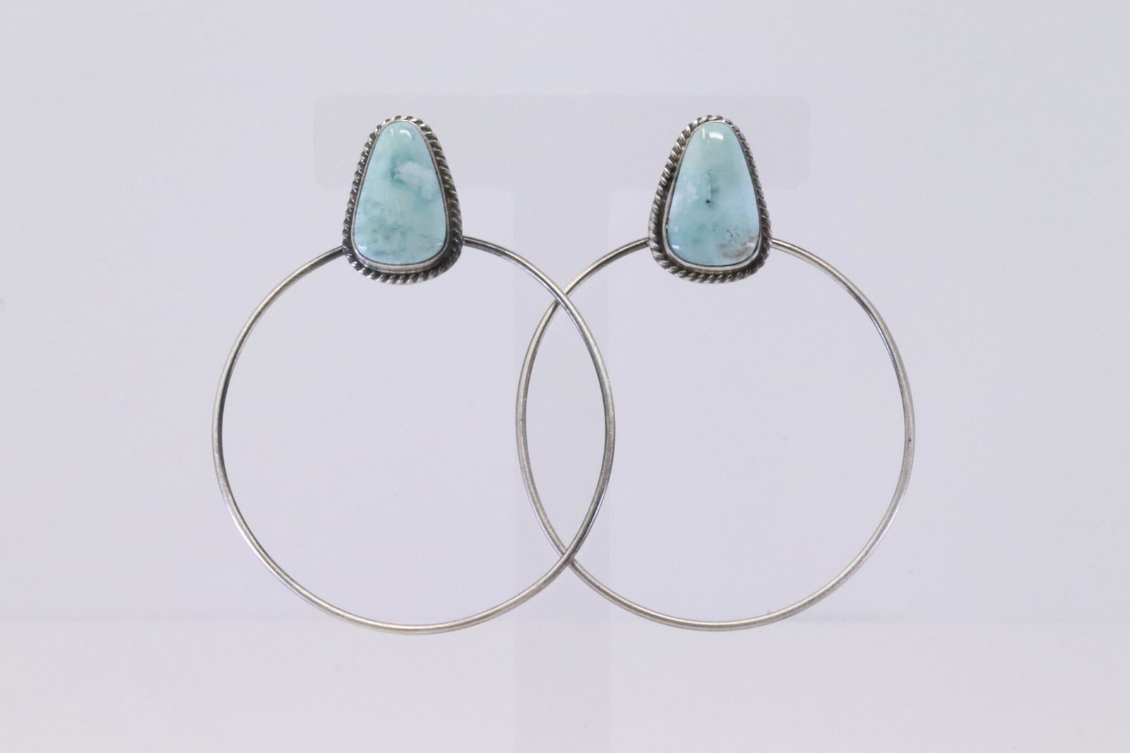 Native America Navajo Handmade Sterling Silver Larimar (1 of 4)