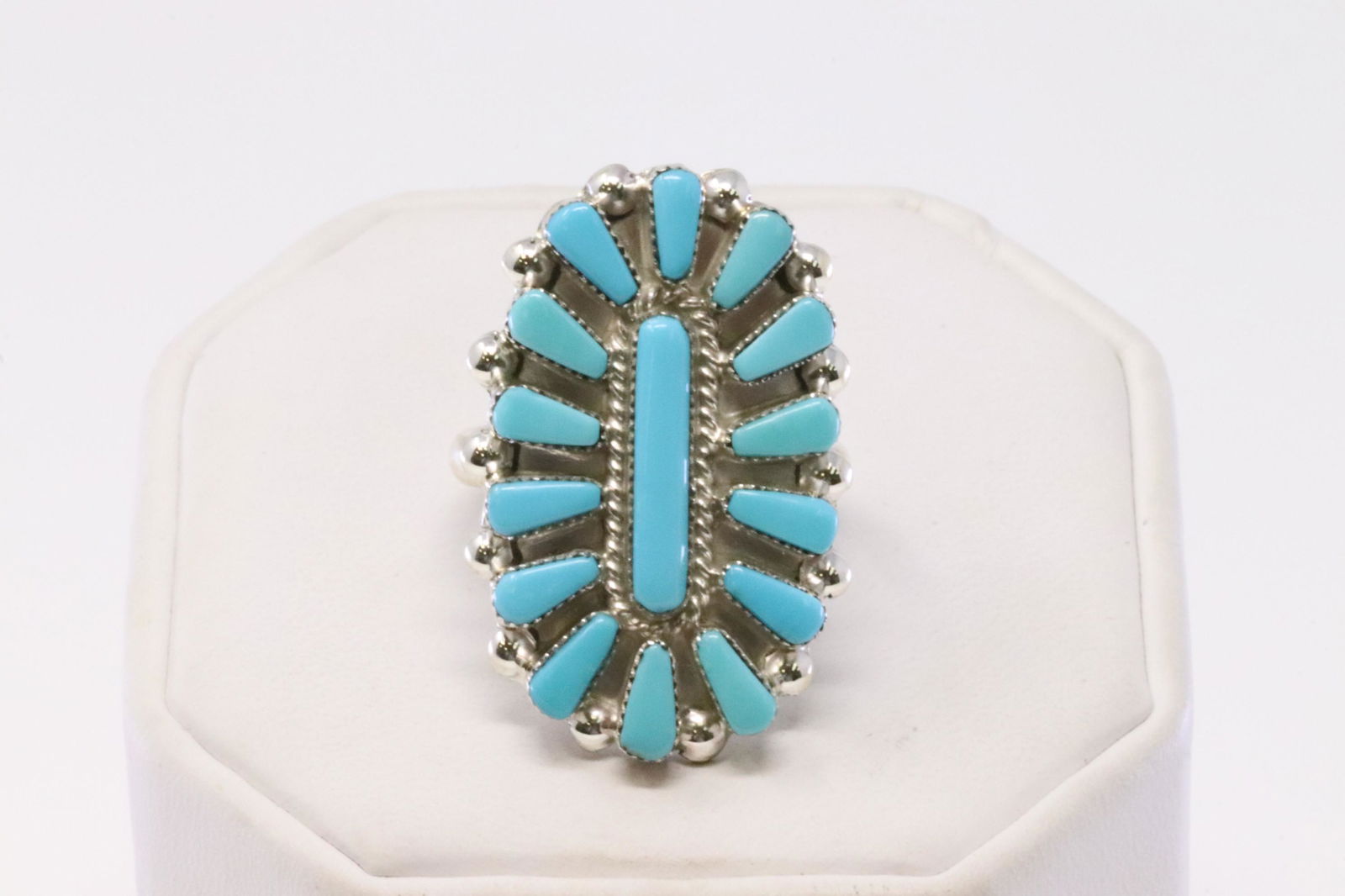 Native America Handmade Zuni Sterling Silver Turquoise (1 of 4)