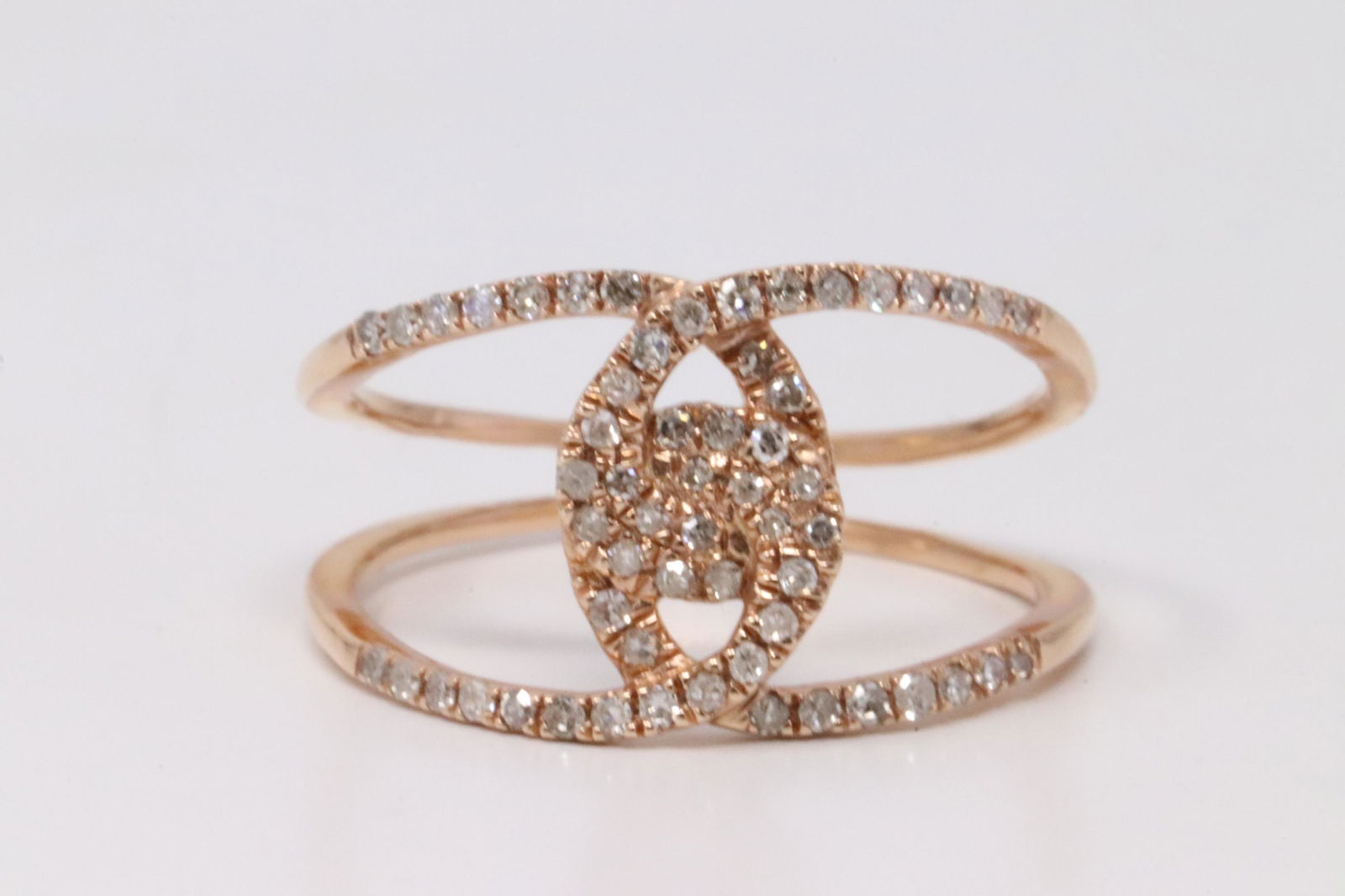 14KT Rose Gold Infinty Diamond Ring (1 of 4)