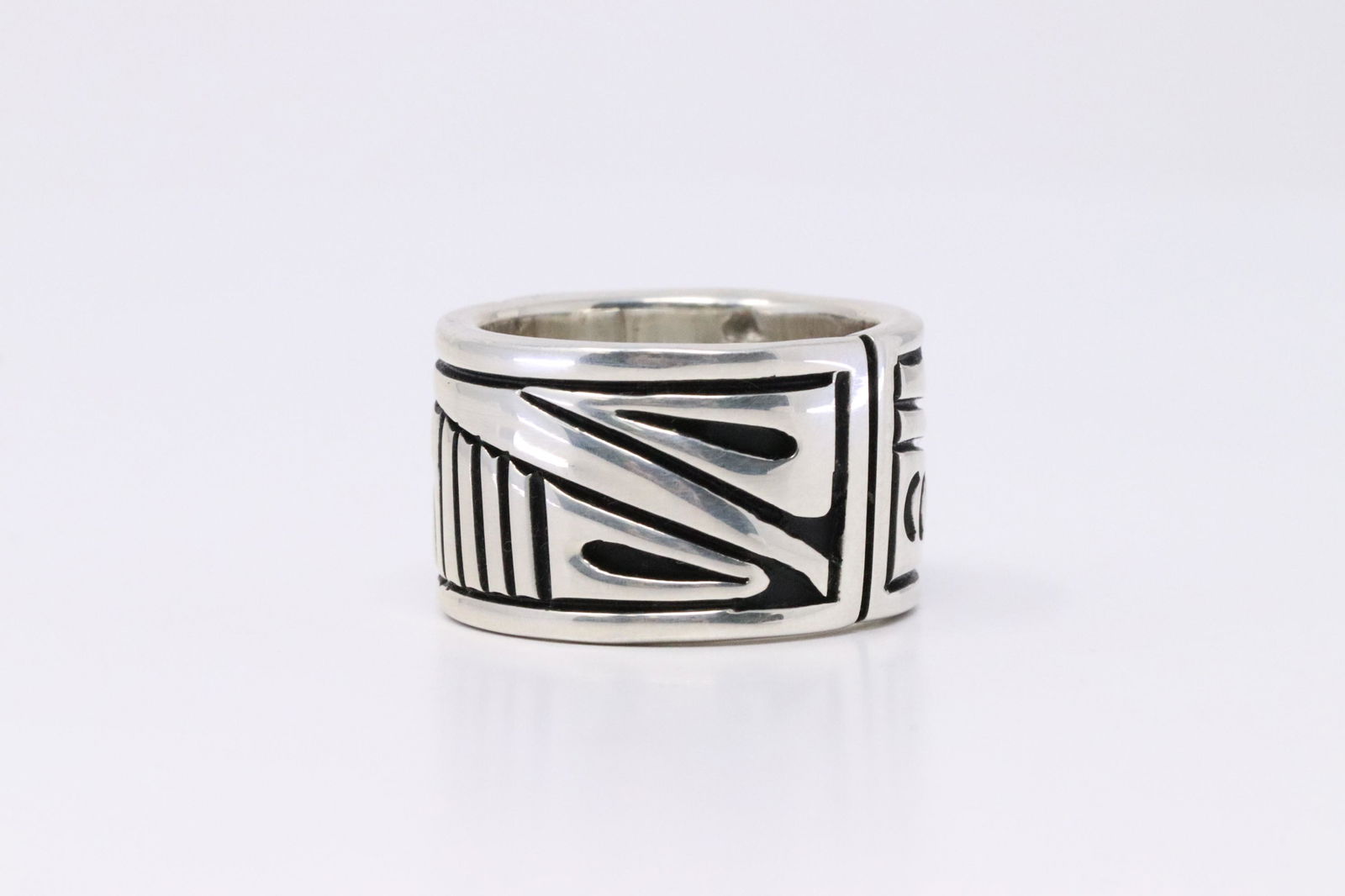 Native American Handmade Sterling Silver Navajo Ring By Kary Begay. (1 of 3)