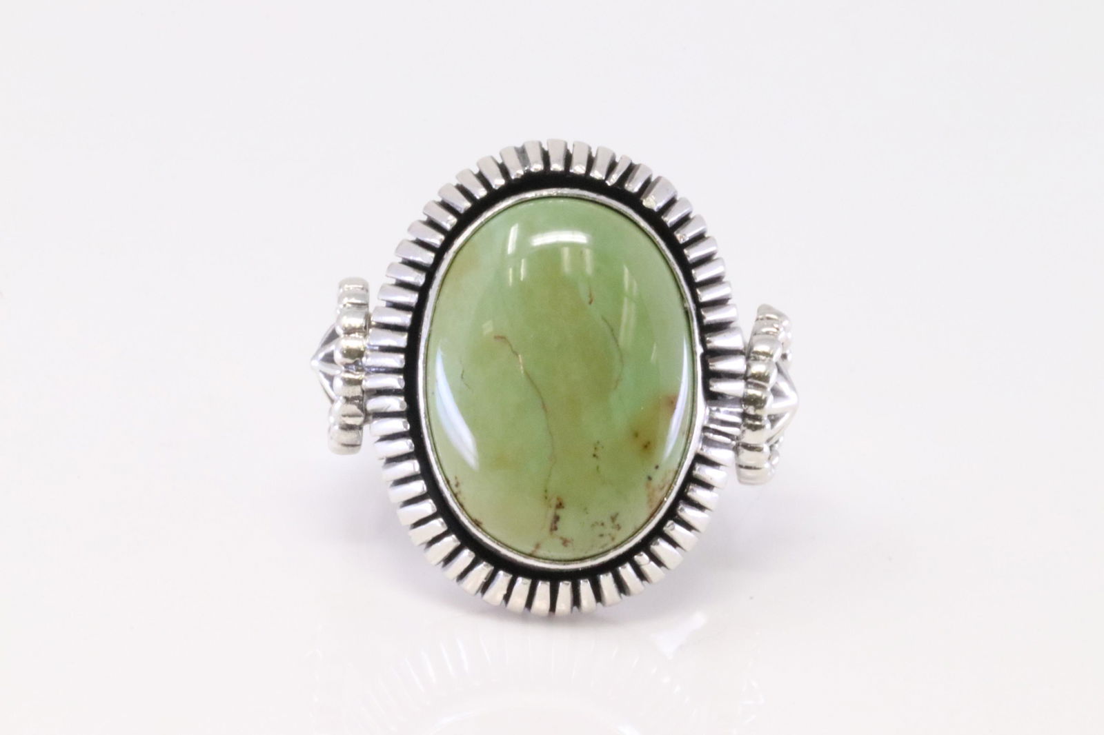 Native America Navajo Handmade Sterling Silver Turquoise Ring By R.B. (1 of 4)