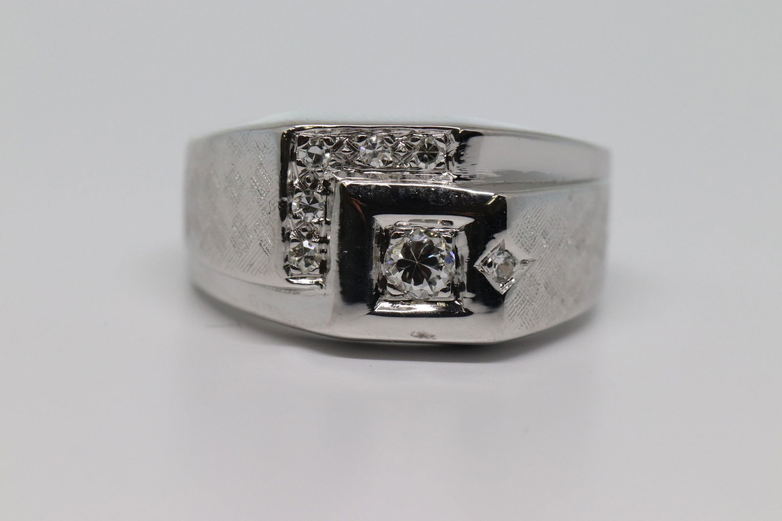 14KT Men's Diamond Ring (1 of 5)