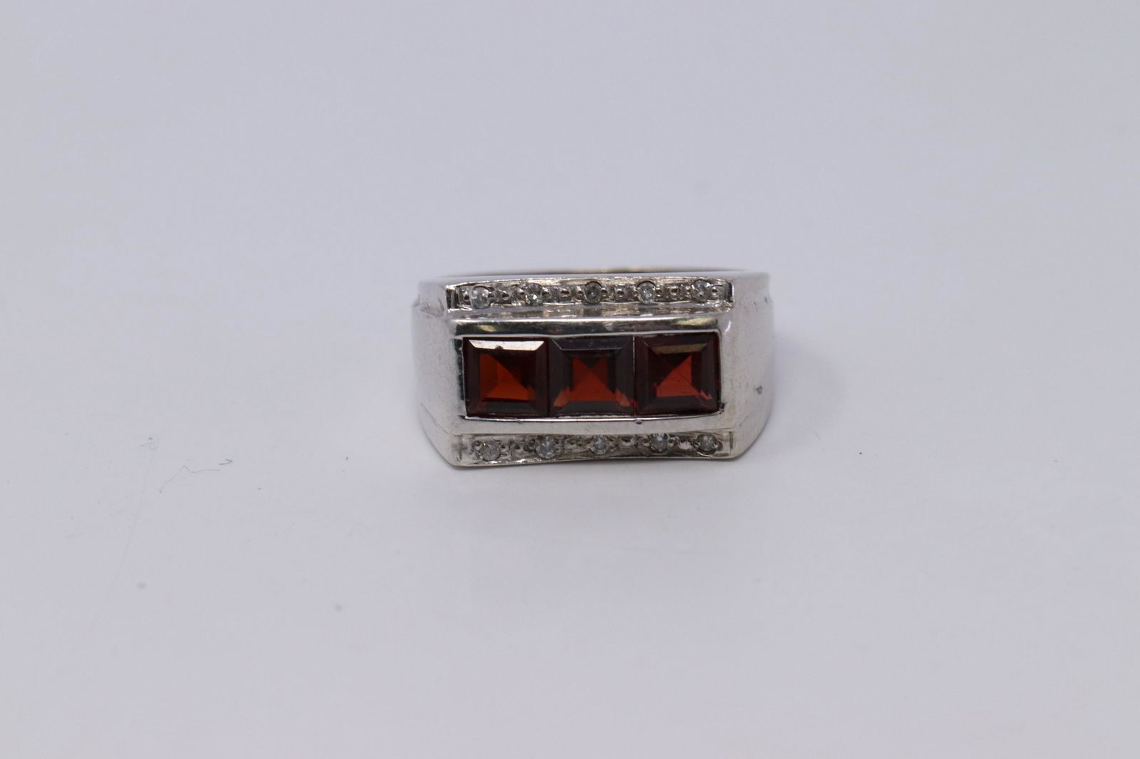 14Kt Men's Diamond | Garnet Ring (1 of 3)