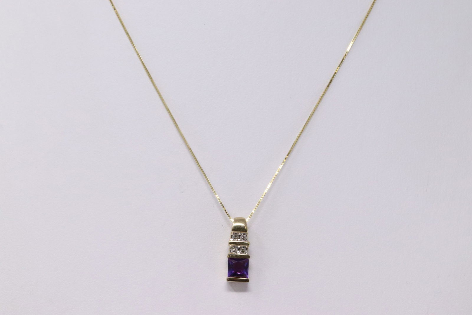 14KT Diamond/Amethyst Pendant (1 of 4)