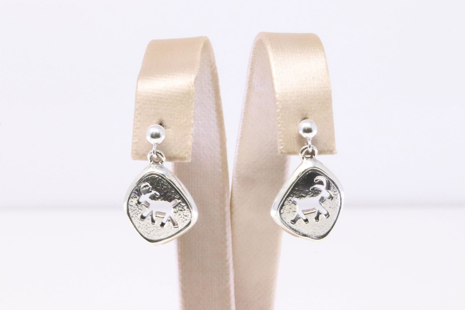 Native America Navajo Handmade Sterling Silver Post Earring's By EHK.: This is a zNative America Navajo Handmade Sterling Silver Post Earring's By EHK.