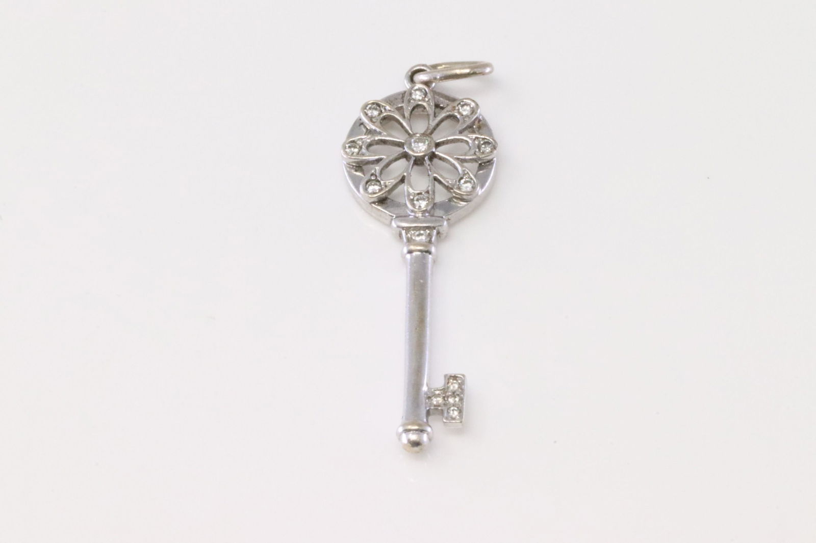 Tiffany Co Diamond Key Pendant 18kt. (1 of 4)