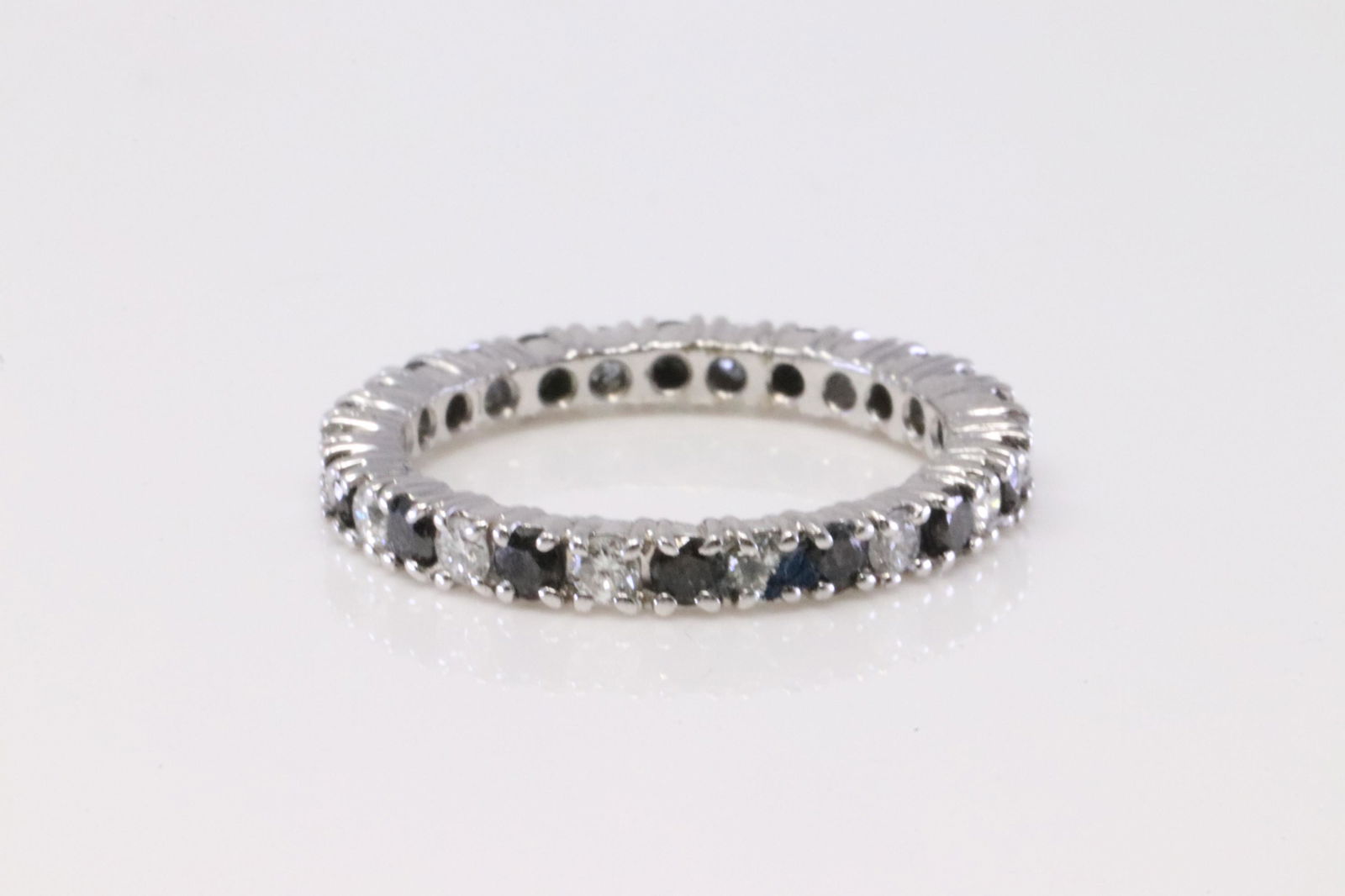 14Kt White Gold Eternity Diamond Ring. (1 of 4)