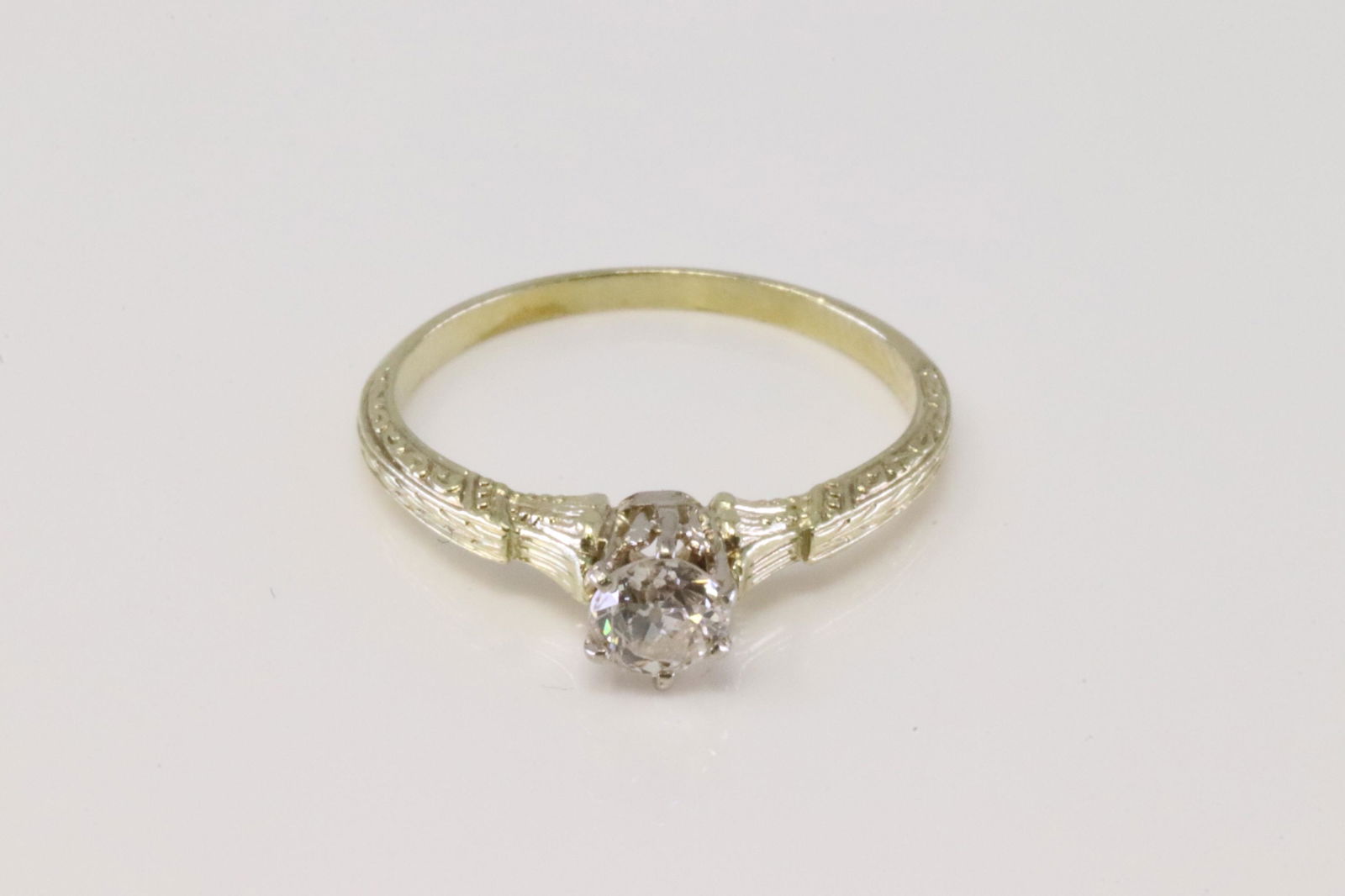 14Kt Art Deco Diamond Ring (1 of 4)