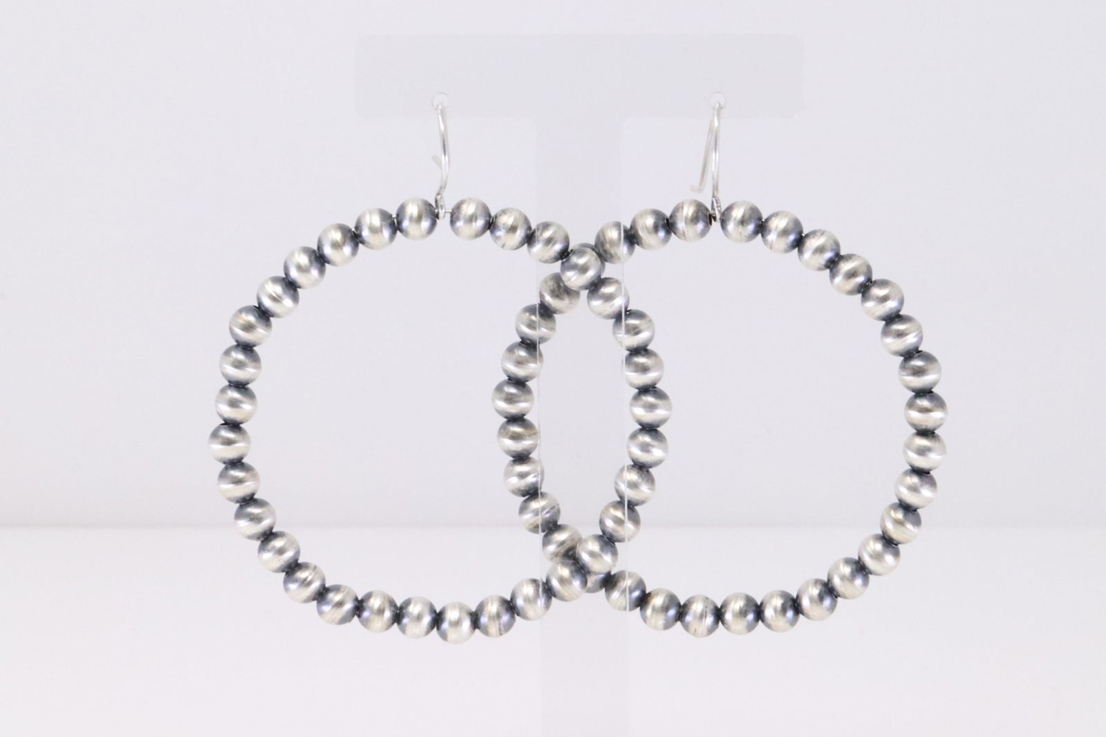 Native American Navajo Handmade Sterling Silver Pearl Dangling Earring's By Jan Mariano. (1 of 4)