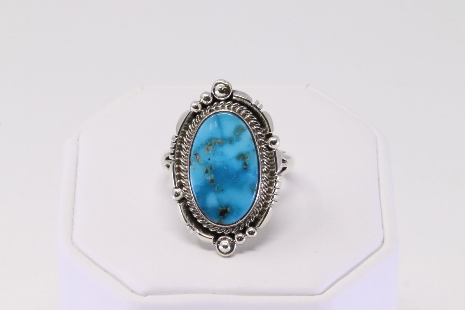 Native America Navajo Handmade Sterling Silver Turquoise Ring By Daniel Benally. (1 of 4)