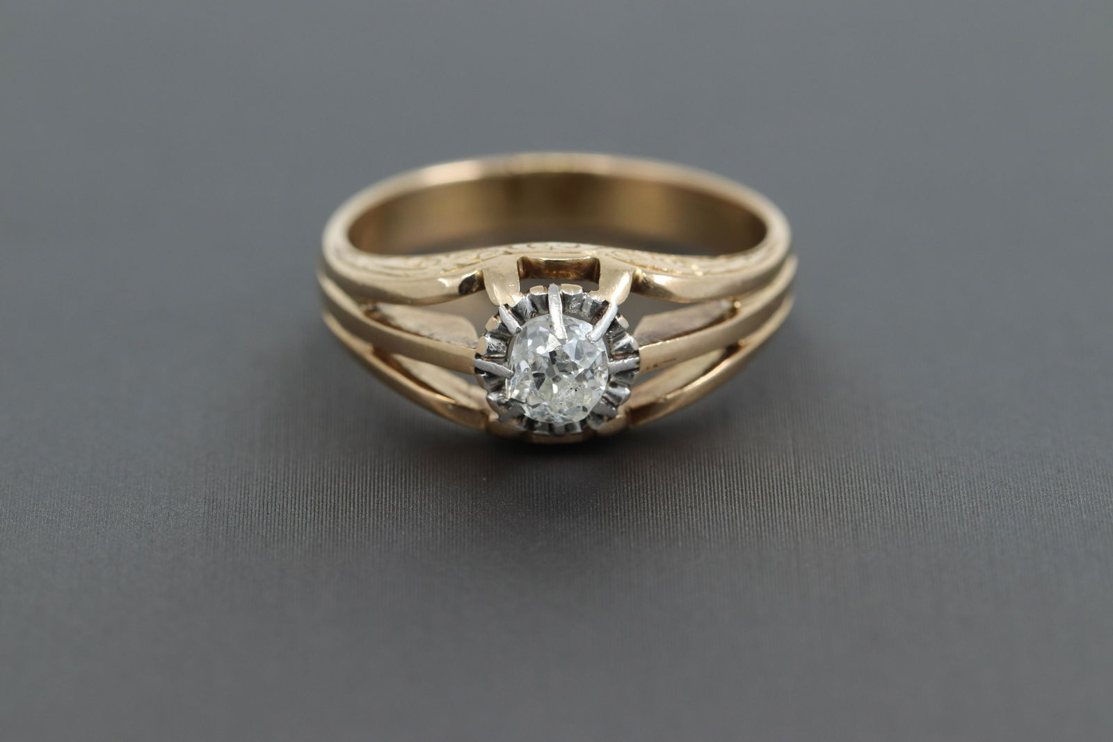 Men's Art Deco Diamond Ring (1 of 4)