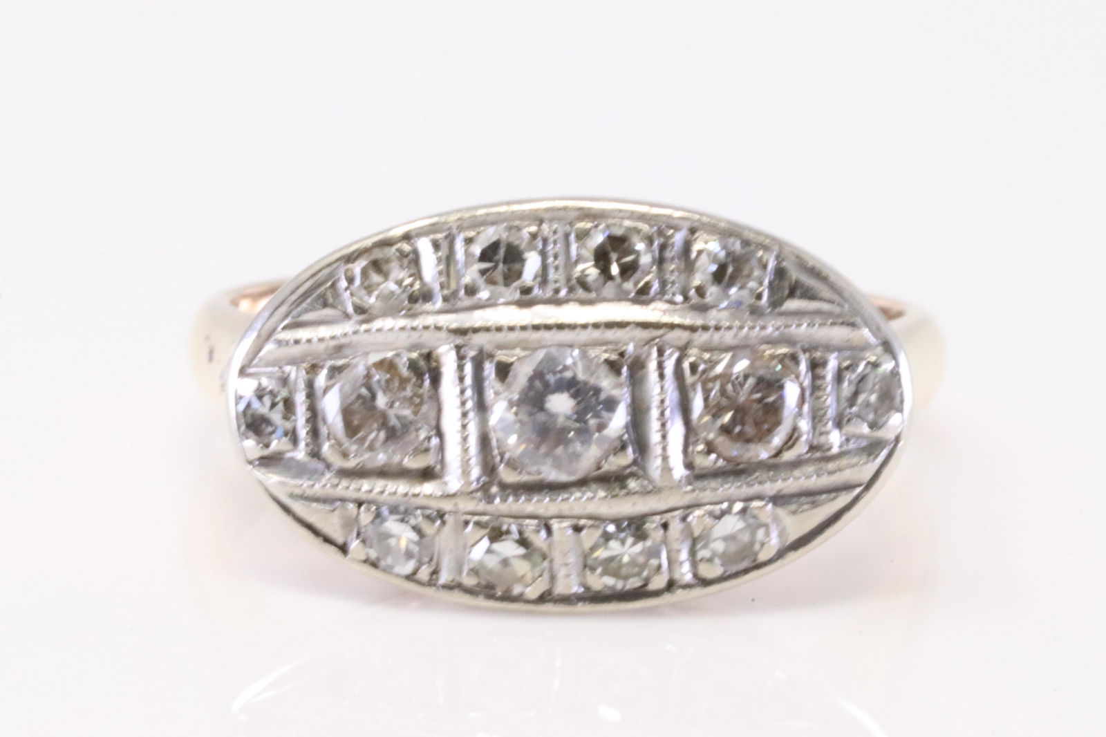 Vintage Art Deco Diamonds Ring 14Kt. (1 of 4)