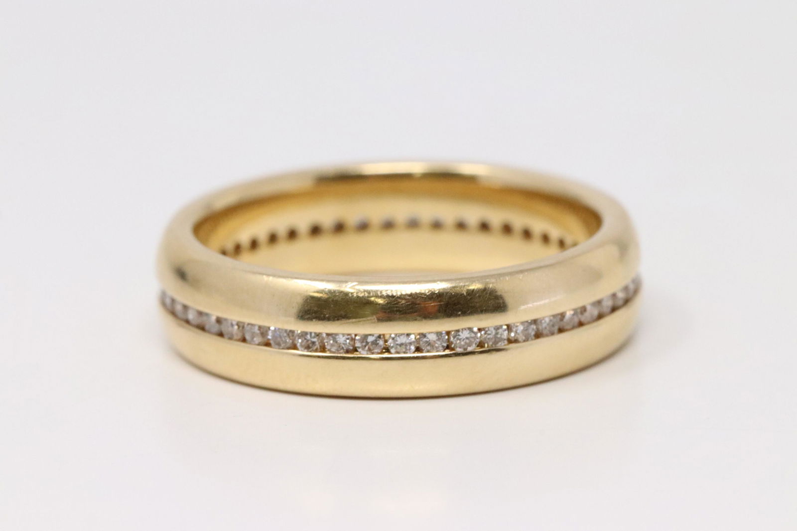 14Kt Yellow Gold Eternity Diamond Ring. (1 of 4)