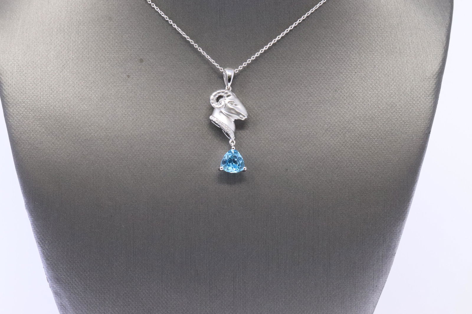 14Kt Diamond Necklace "Ram" Design (1 of 2)