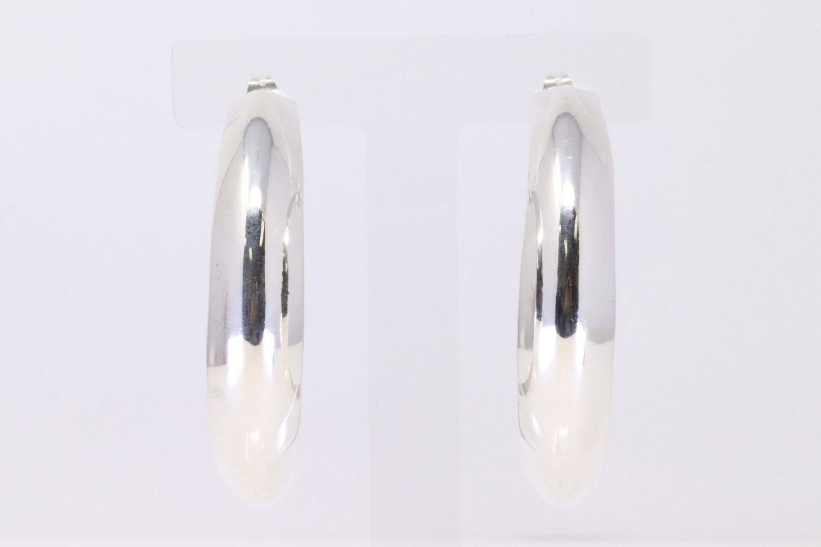 Native America Navajo Handmade Sterling Silver Hoop Earring's By Louise Bighand. (1 of 4)