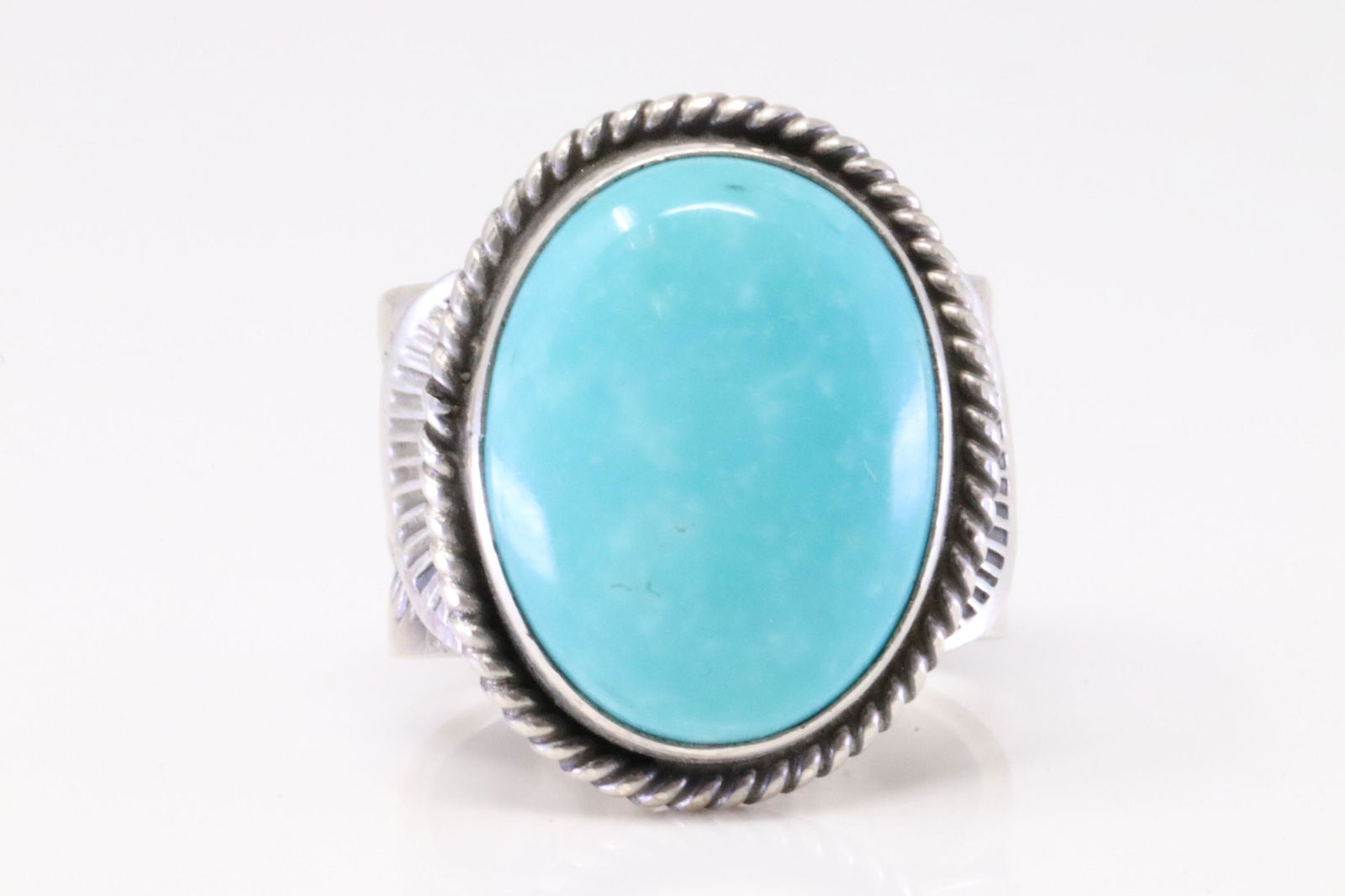 Native America Navajo Handmade Sterling Silver Turquoise Ring By Sunshine Reeves. (1 of 4)