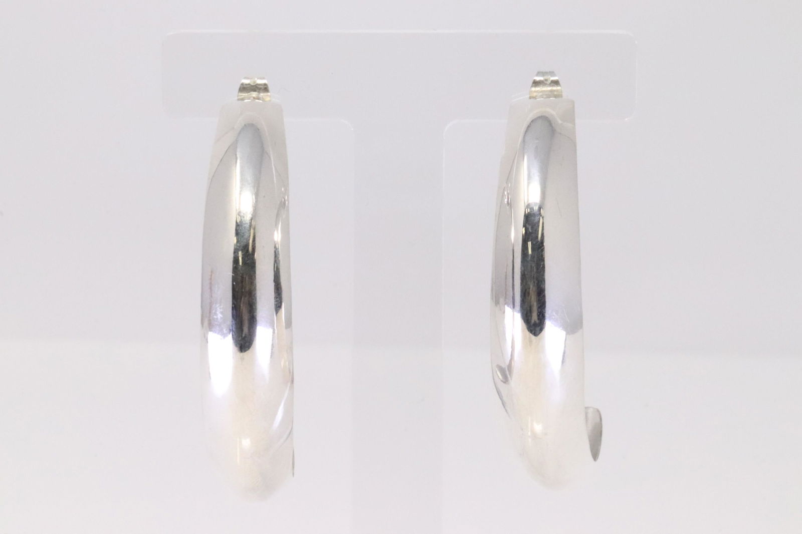 Native America Navajo Handmade Sterling Silver Hoop Earring's By Louise Bighand. (1 of 4)