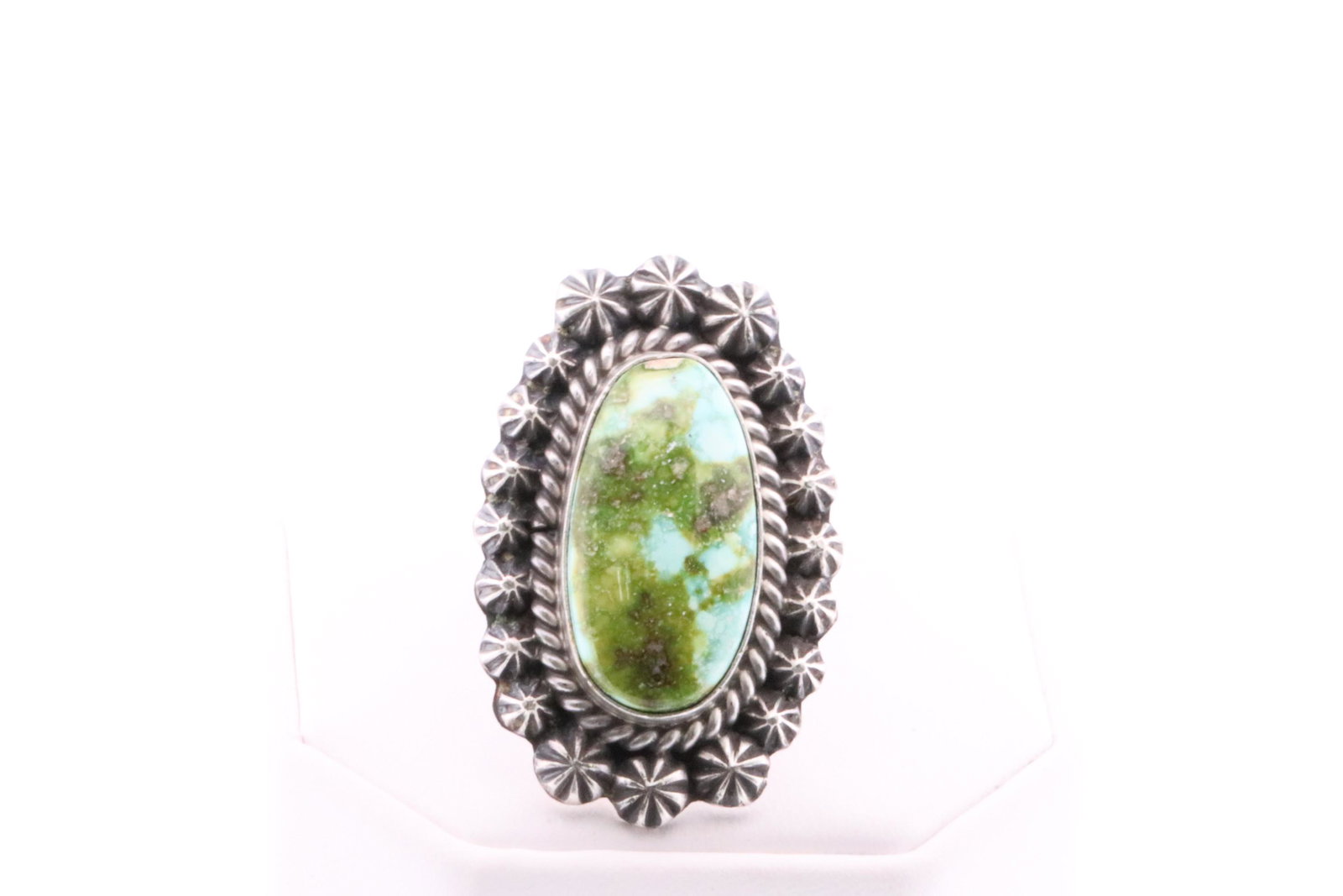 Native America Navajo Handmade Sterling Silver Sonora Gold Turquoise Ring By D.R.: This is a Native America Navajo Handmade Sterling Silver Sonora Gold Turquoise Ring By D.R. Ring size: 9.25.