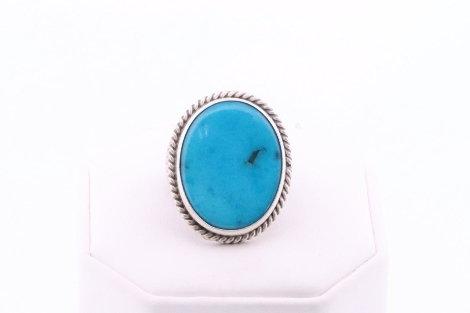 Native America Navajo Handmade Sterling Silver Turquoise Ring By Samuel Yellowhair.: This is a Native America Navajo Handmade Sterling Silver Turquoise Ring By Samuel Yellowhair. Ring size: 5.50.