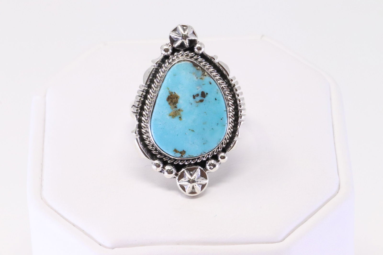 Native America Navajo Handmade Sterling Silver Turquoise Ring By Daniel Benally. (1 of 4)