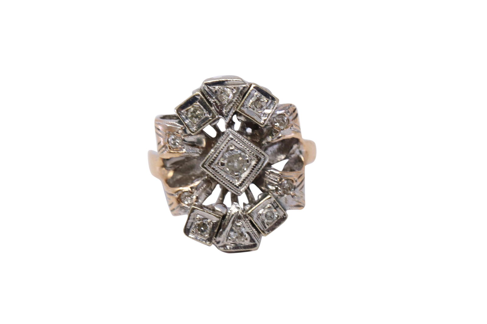 14KT Vintage Diamond Ring (1 of 4)